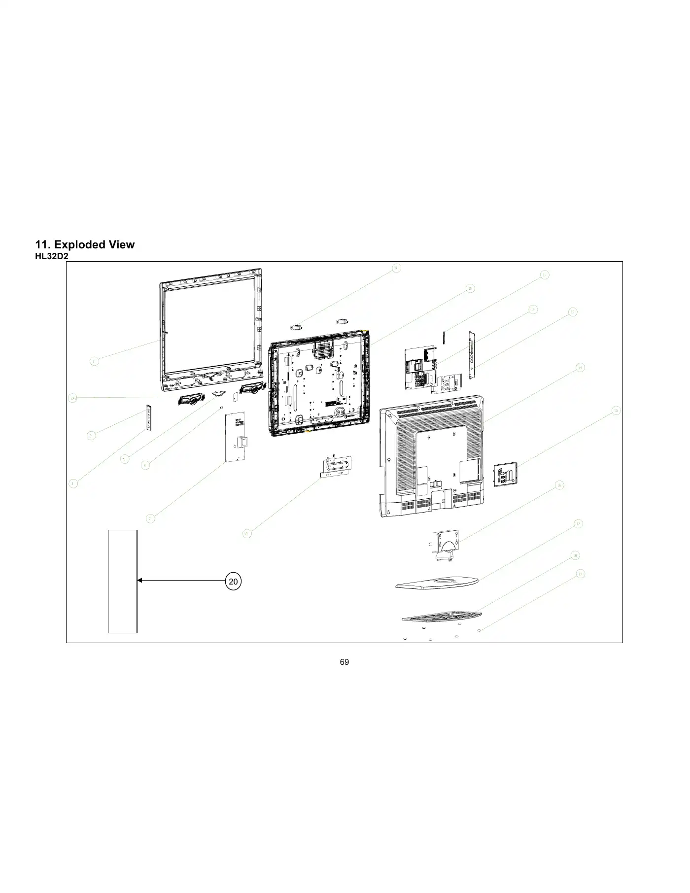 Haier HL32D2 Service Manual Manual pdf 69 page image
