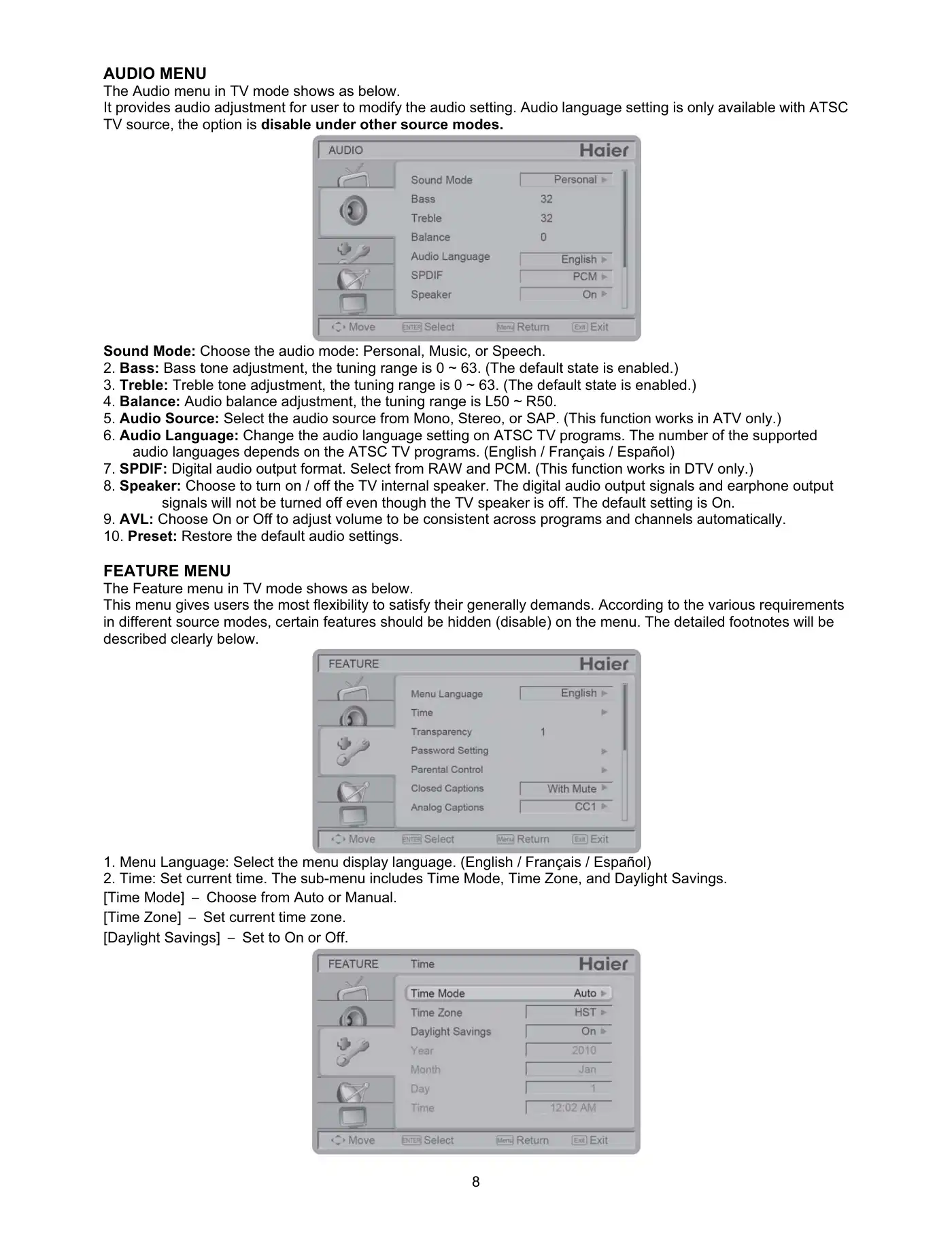 Haier HL32D2 Service Manual Manual pdf 8 page image