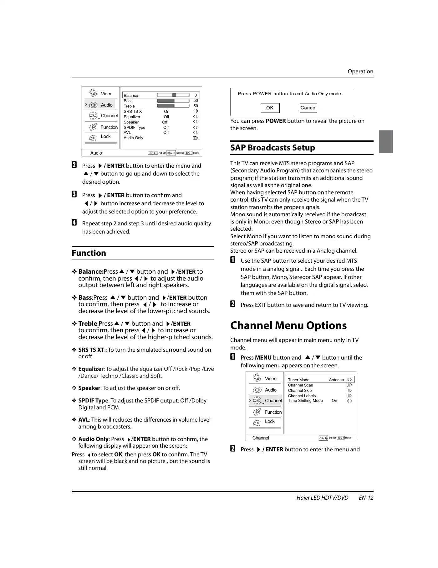 Haier HLC24XSL2 Owner's Manual Manual pdf 13 page image