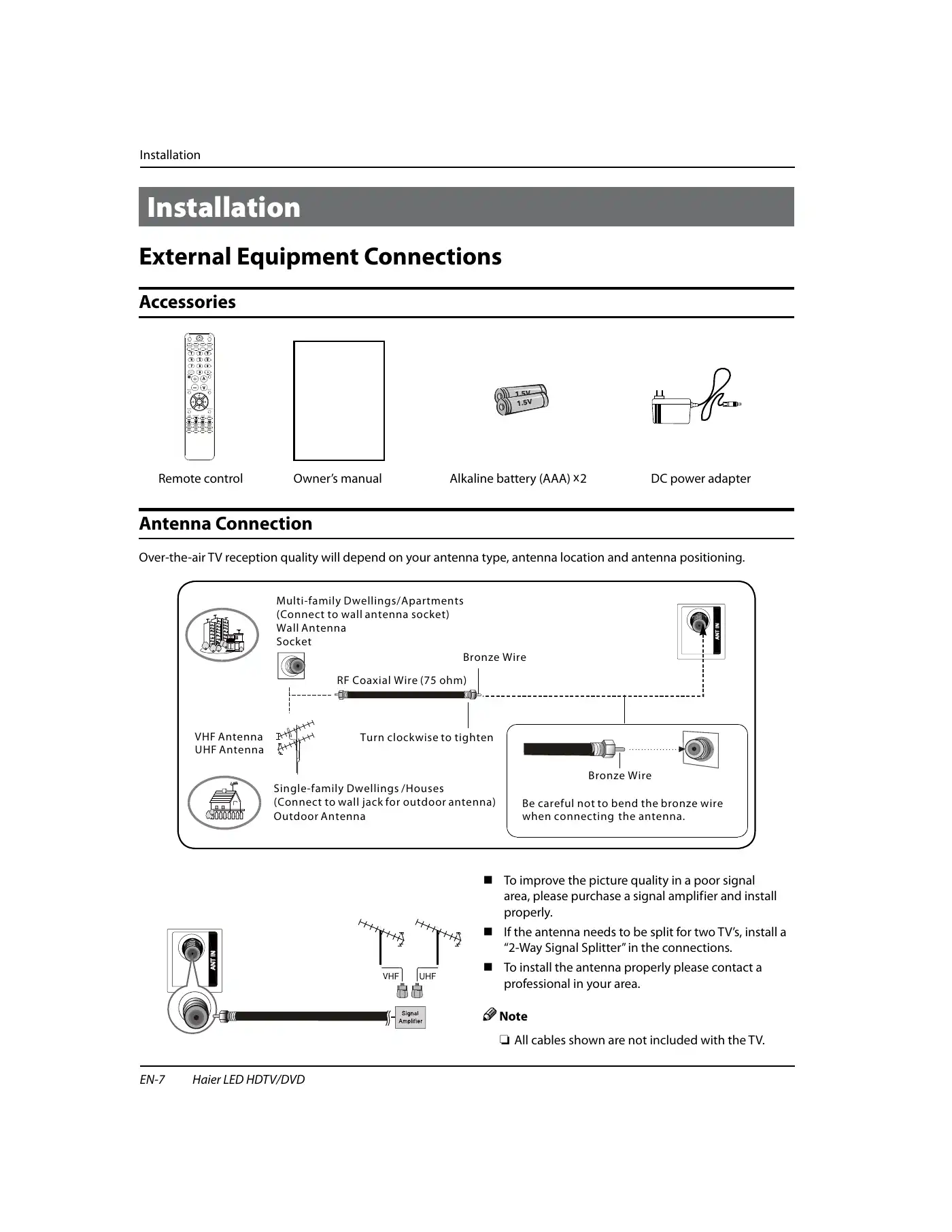 Haier HLC24XSL2 Owner's Manual Manual pdf 8 page image