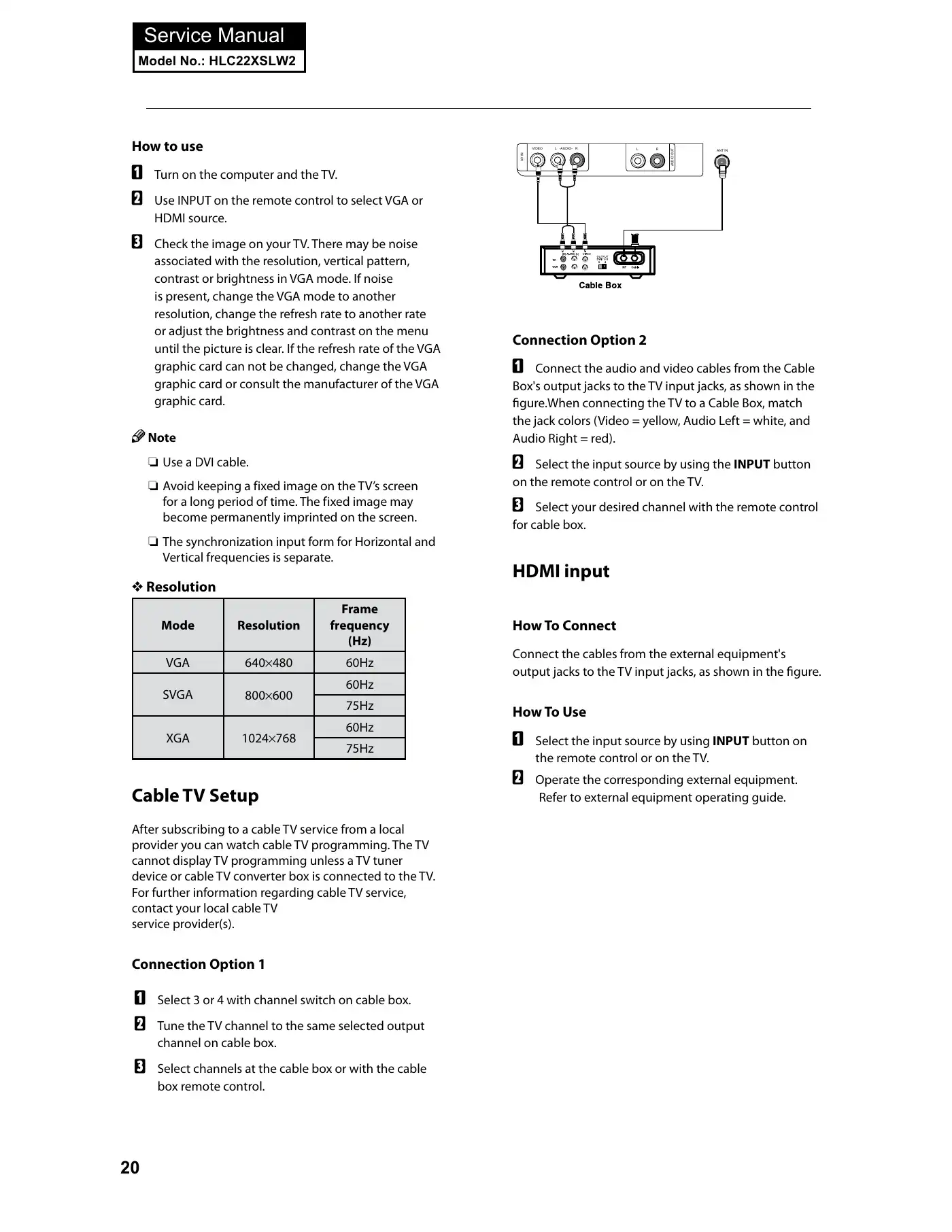 Haier HLC22XSLW2 Service Manual Manual pdf 21 page image