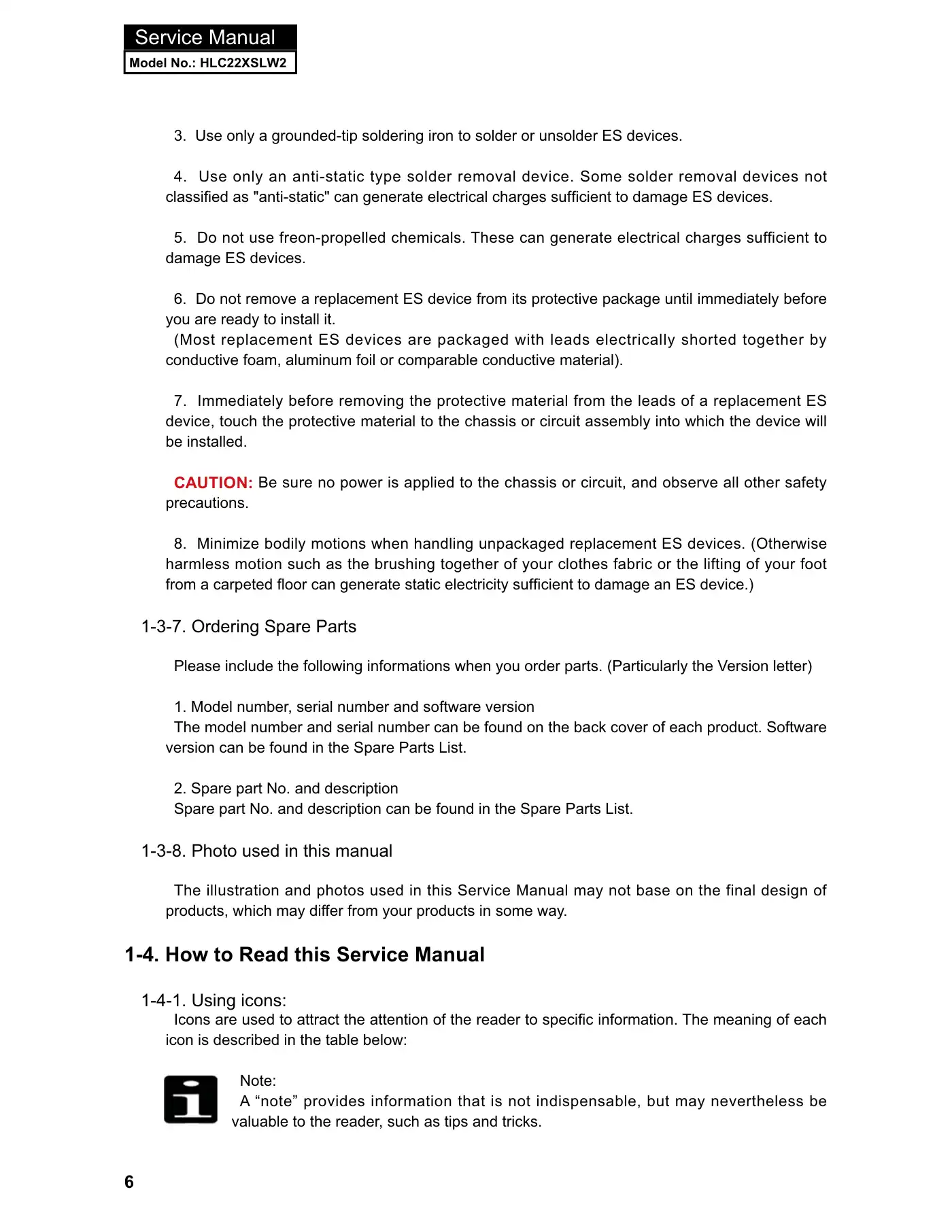 Haier HLC22XSLW2 Service Manual Manual pdf 7 page image