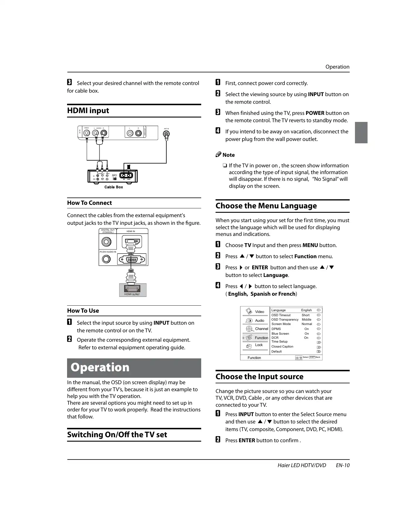 Haier HLC22XSLW2 Important Safety Instructions Manual Manual pdf 10 page image