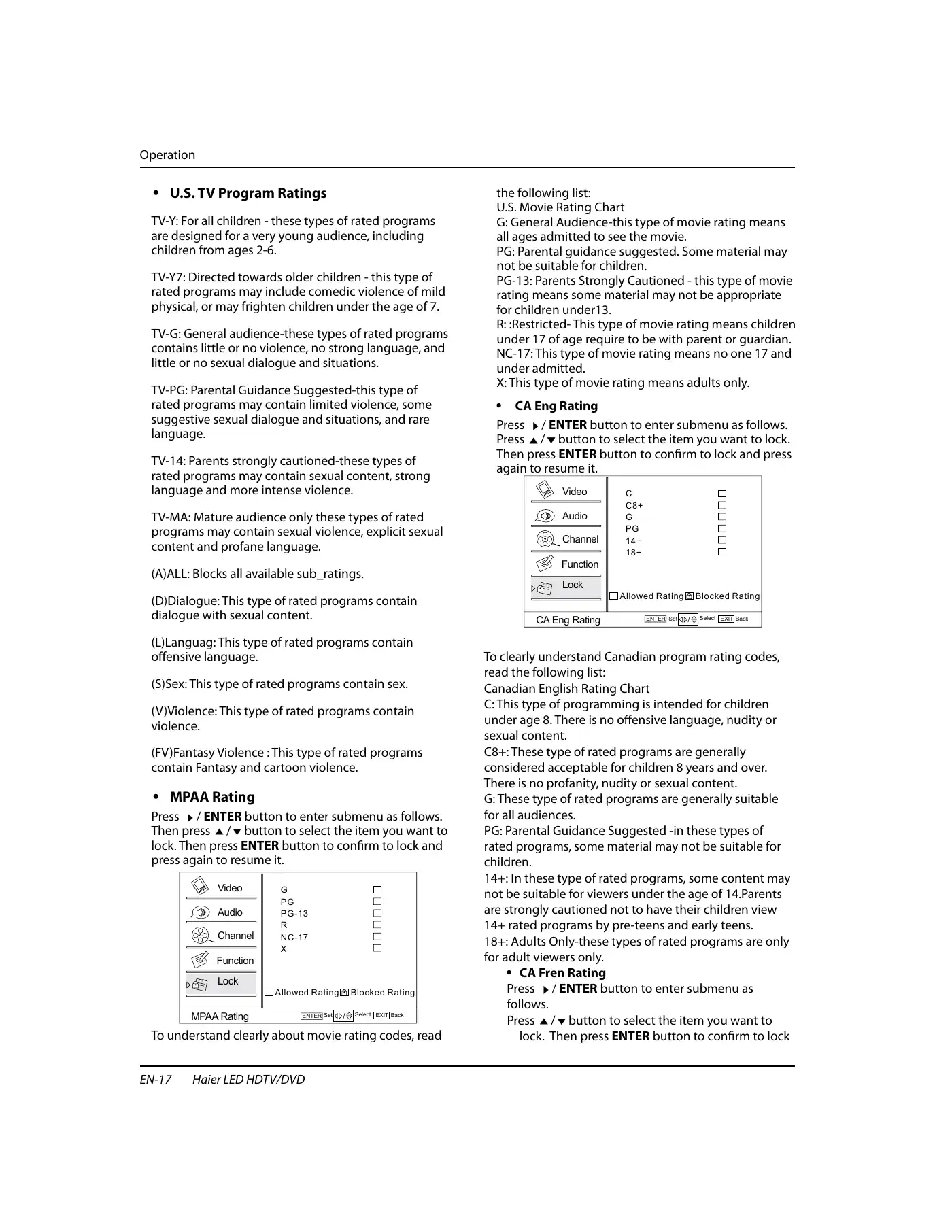 Haier HLC22XSLW2 Important Safety Instructions Manual Manual pdf 17 page image