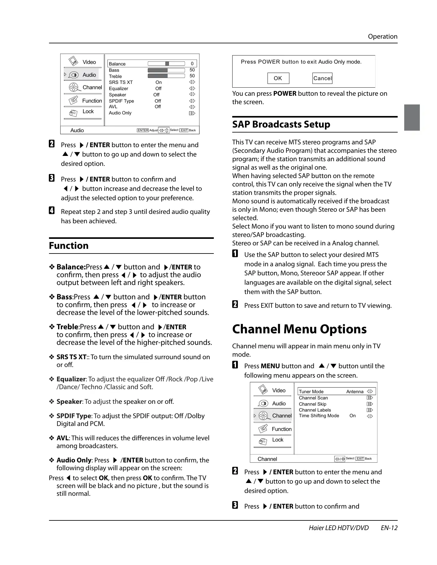 Haier HLC24XK2 Owner's Manual Manual pdf 13 page image