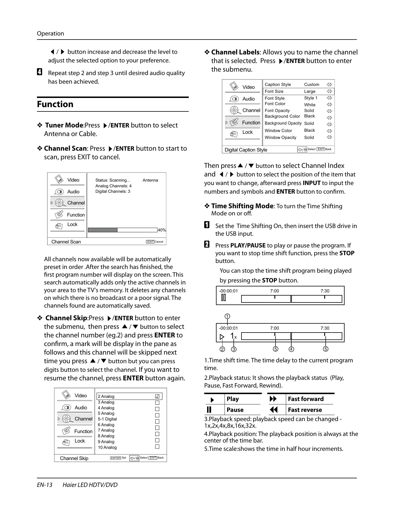 Haier HLC24XK2 Owner's Manual Manual pdf 14 page image