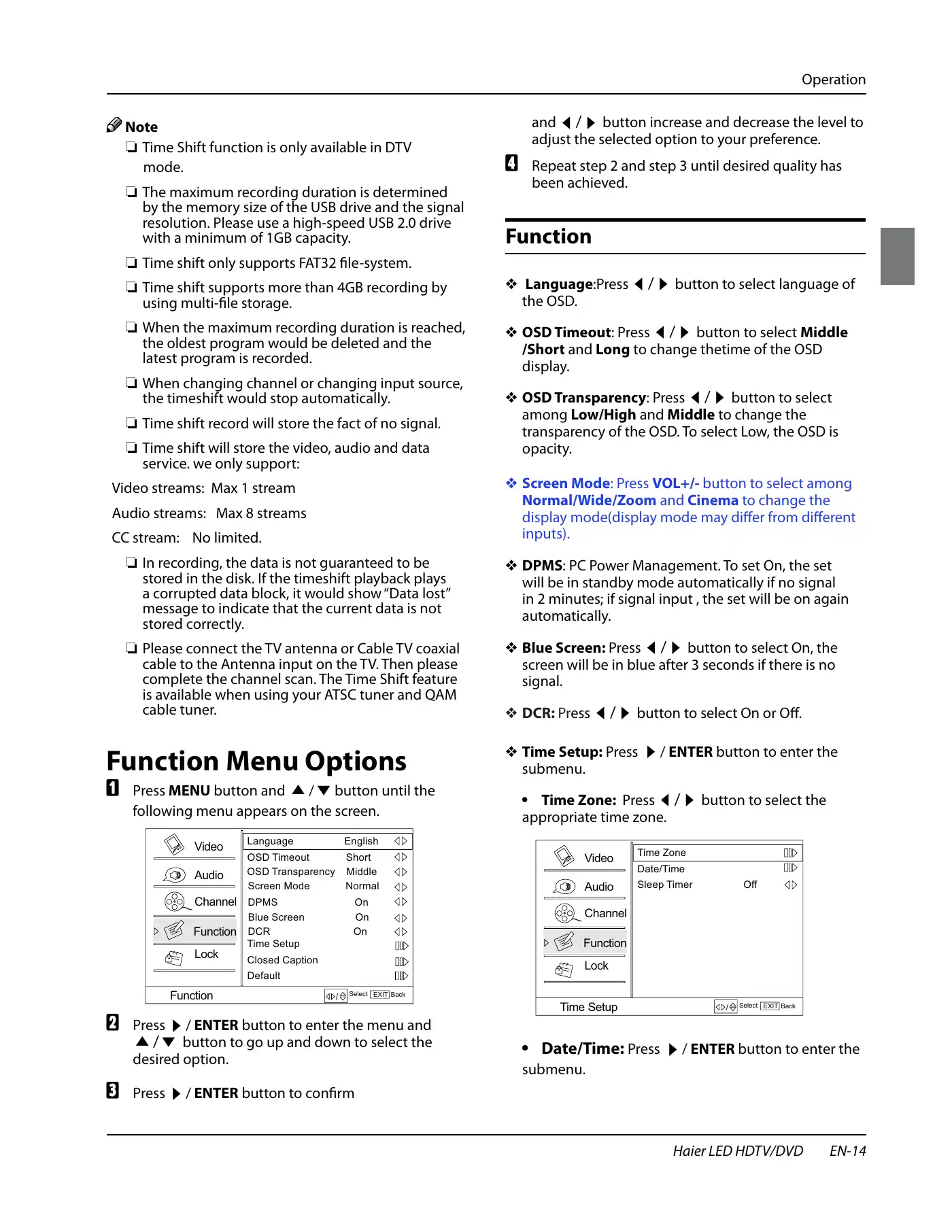 Haier HLC24XK2 Owner's Manual Manual pdf 15 page image