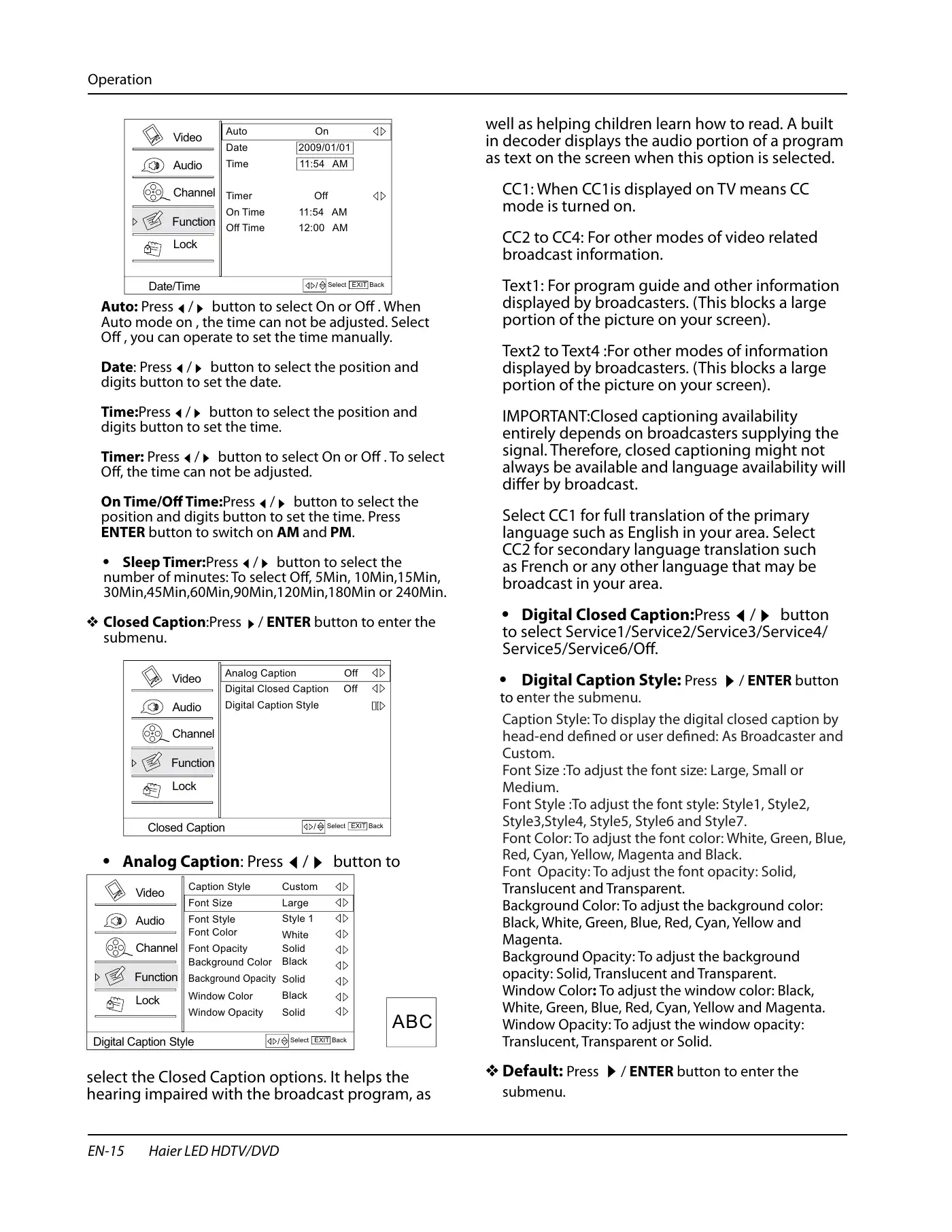 Haier HLC24XK2 Owner's Manual Manual pdf 16 page image
