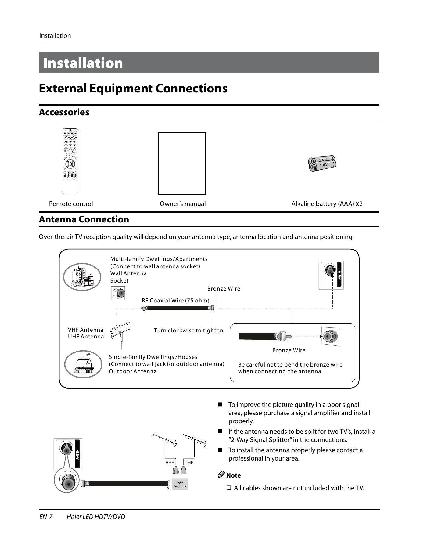 Haier HLC24XK2 Owner's Manual Manual pdf 8 page image