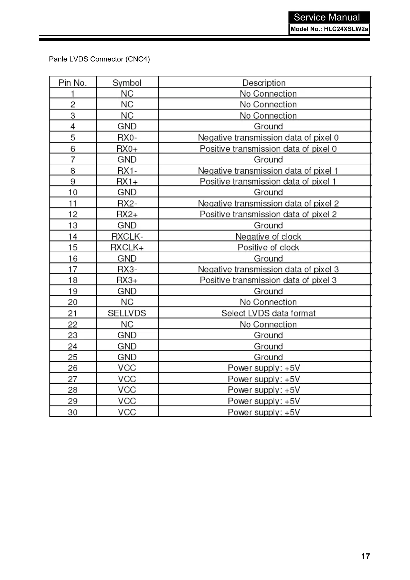 Haier HLC24XSLW2 Service Manual Manual pdf 18 page image
