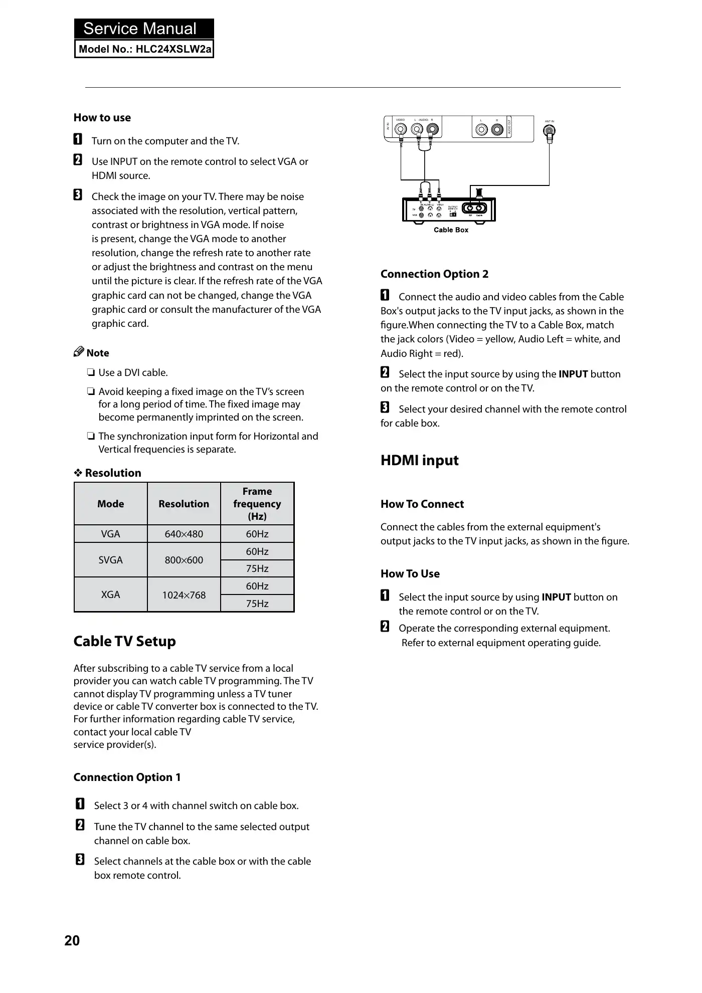 Haier HLC24XSLW2 Service Manual Manual pdf 21 page image
