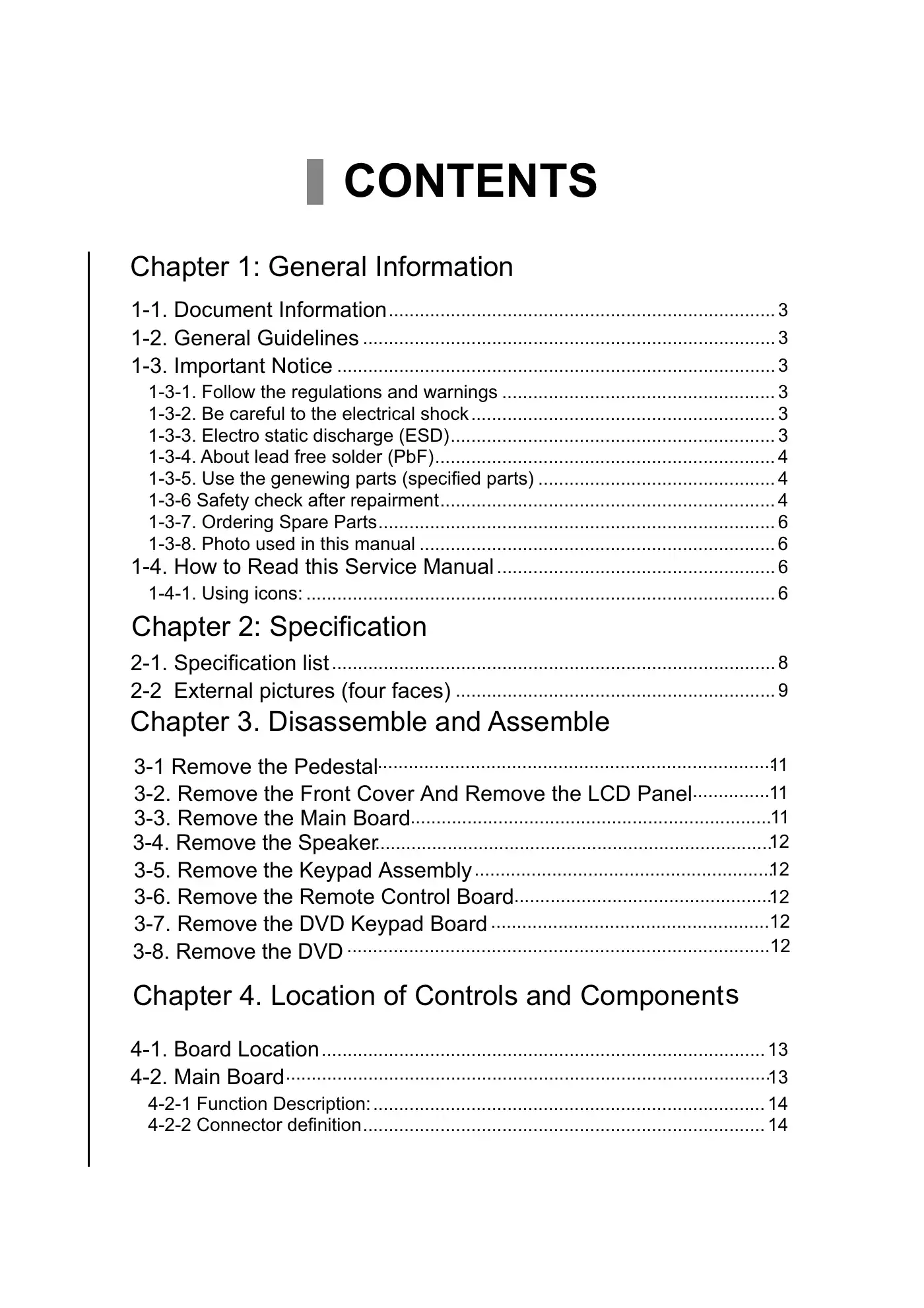Haier HLC24XSLW2 Service Manual Manual pdf 2 page image