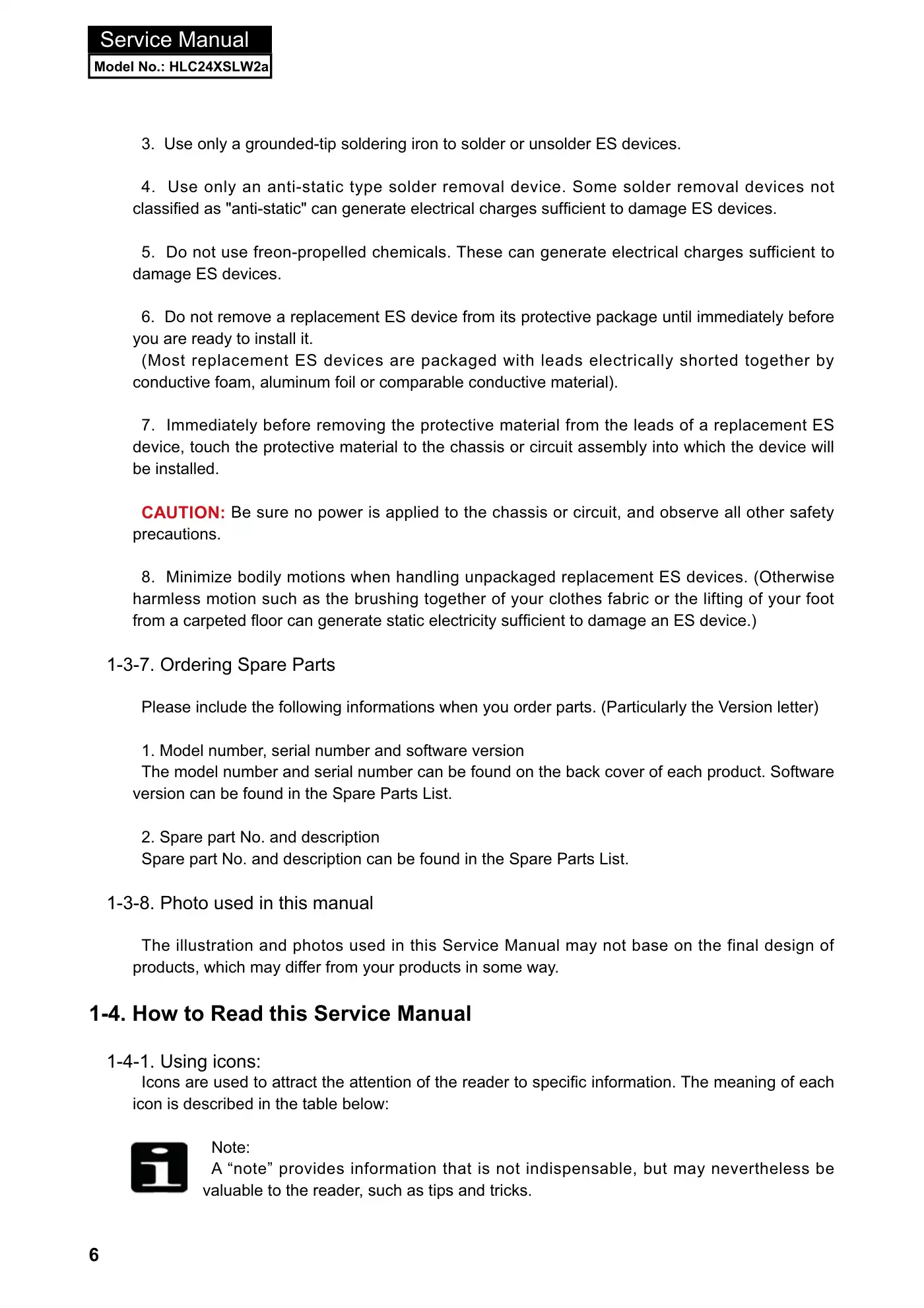 Haier HLC24XSLW2 Service Manual Manual pdf 7 page image