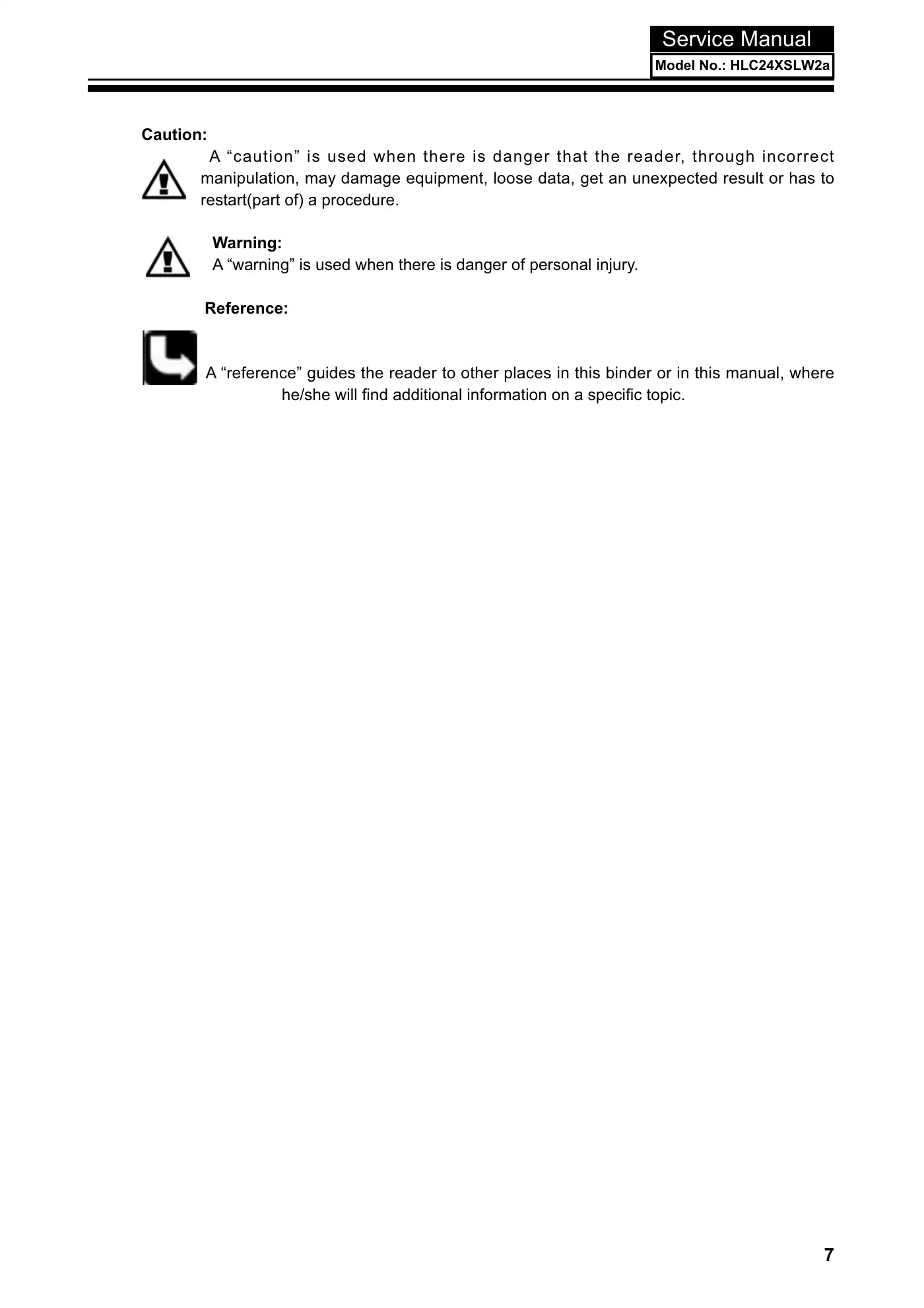 Haier HLC24XSLW2 Service Manual Manual pdf 8 page image
