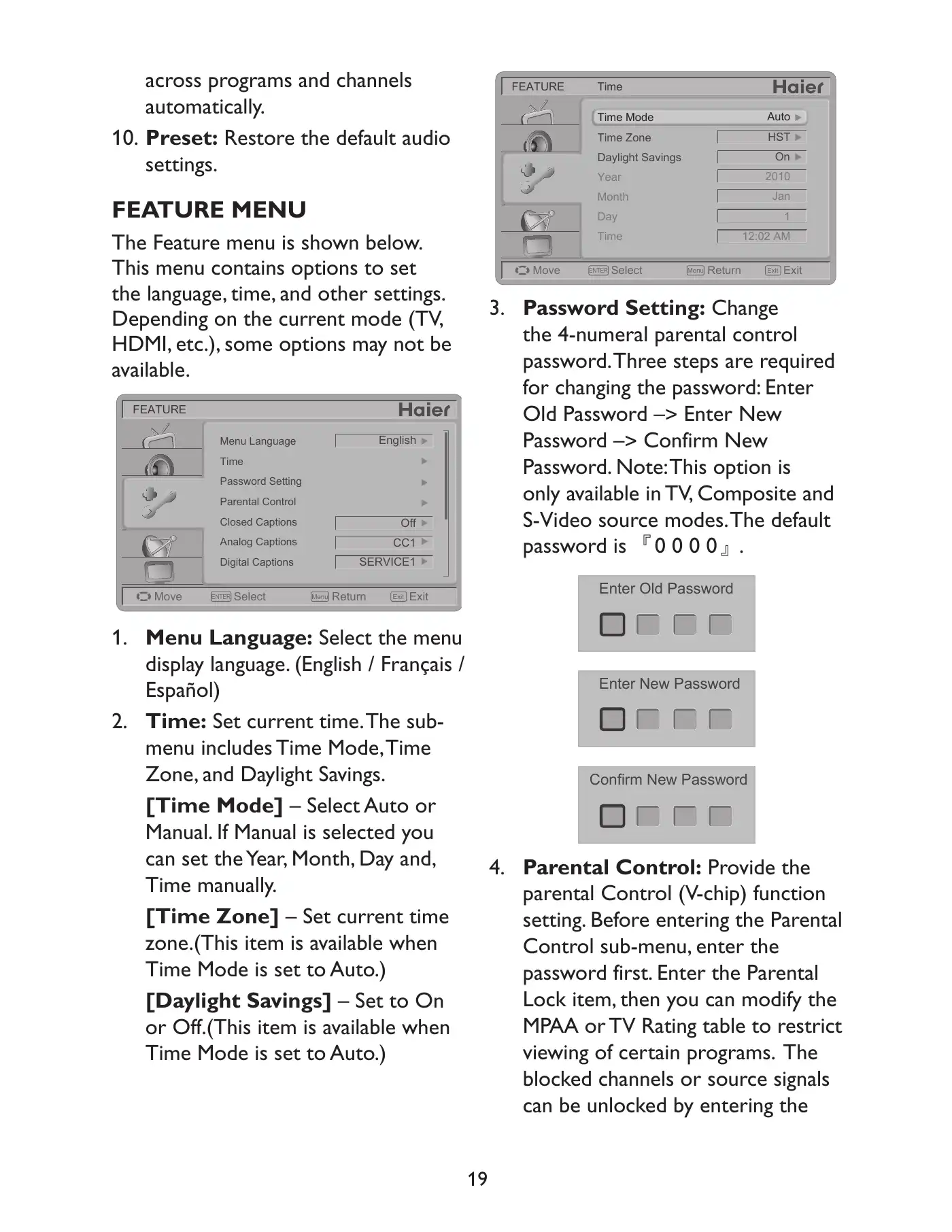 Haier LE22C1380 Owner's Manual Manual pdf 21 page image