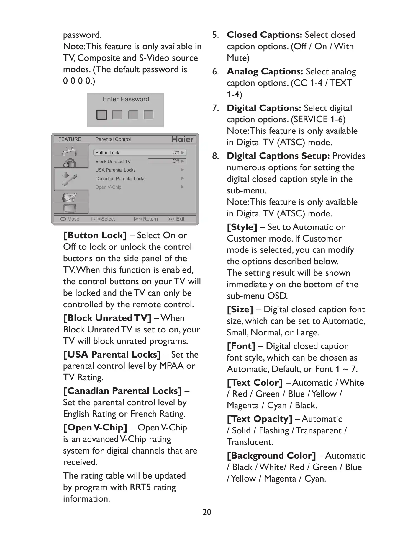 Haier LE22C1380 Owner's Manual Manual pdf 22 page image