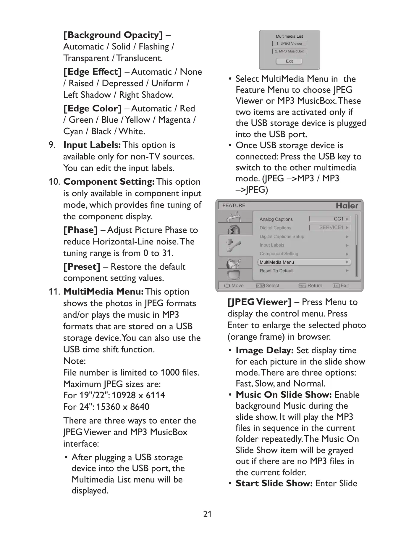 Haier LE22C1380 Owner's Manual Manual pdf 23 page image