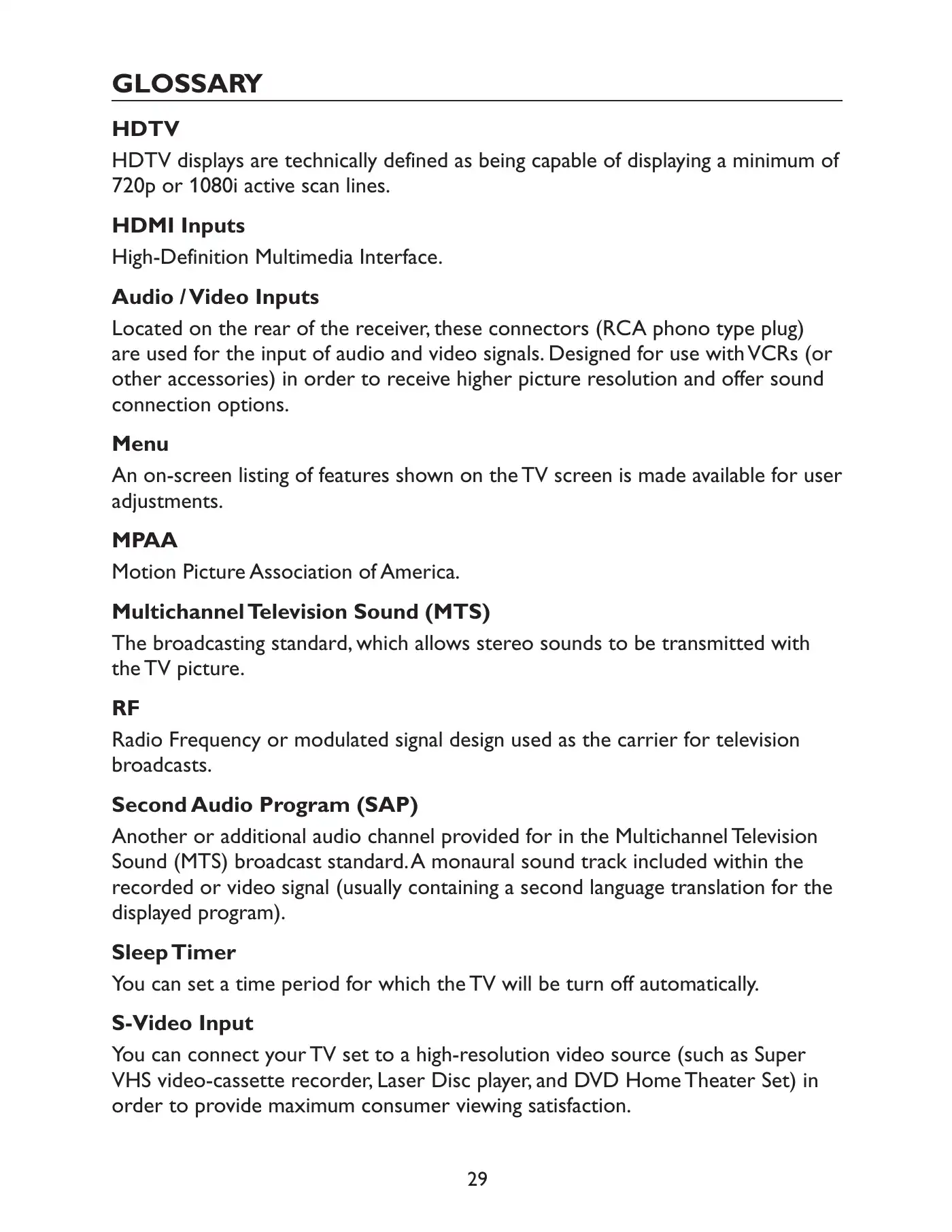 Haier LE22C1380 Owner's Manual Manual pdf 31 page image