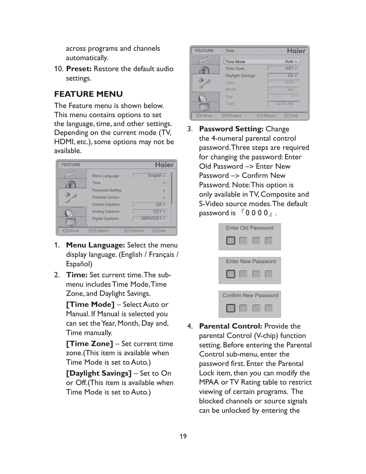 Haier LE19C1320 Owner's Manual Manual pdf 20 page image