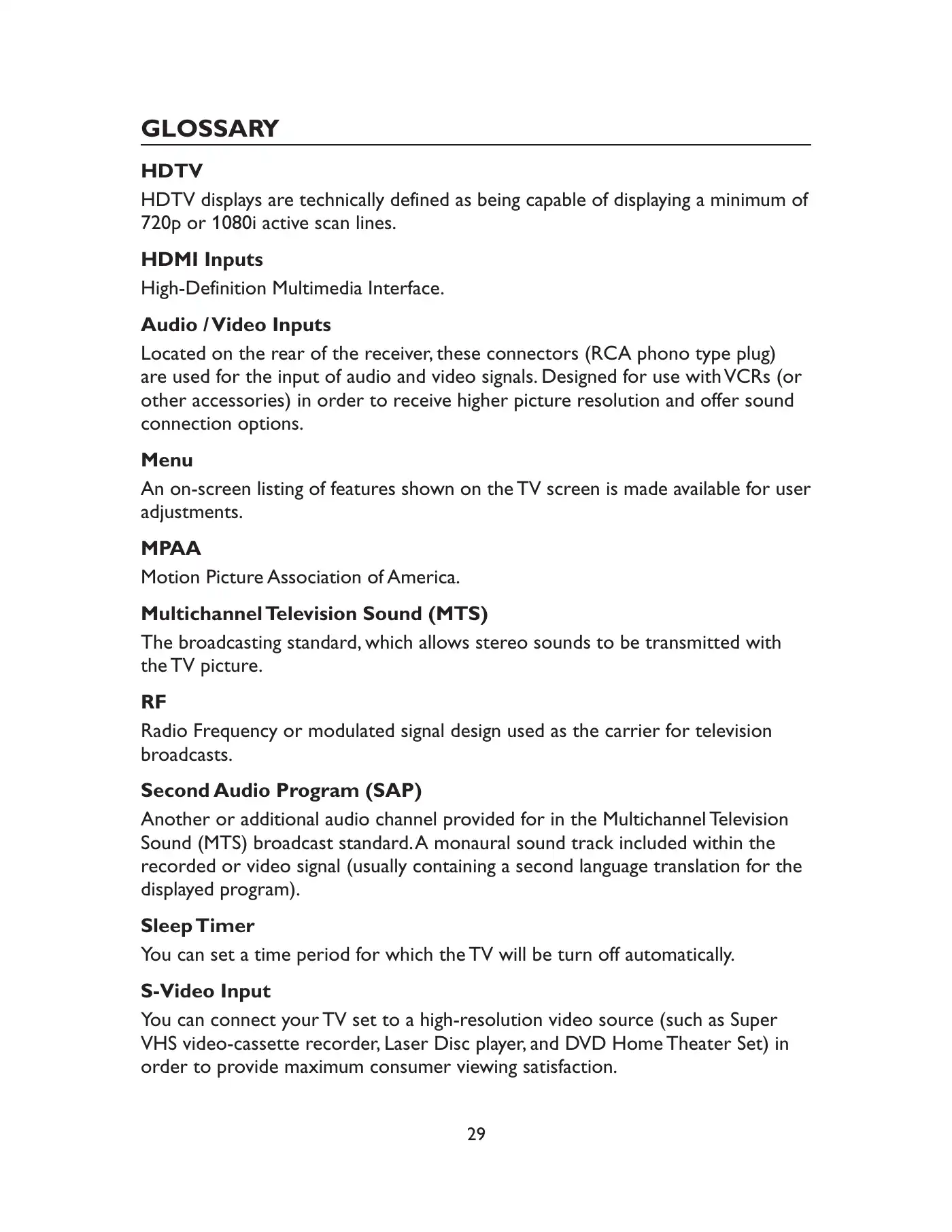 Haier LE19C1320 Owner's Manual Manual pdf 30 page image