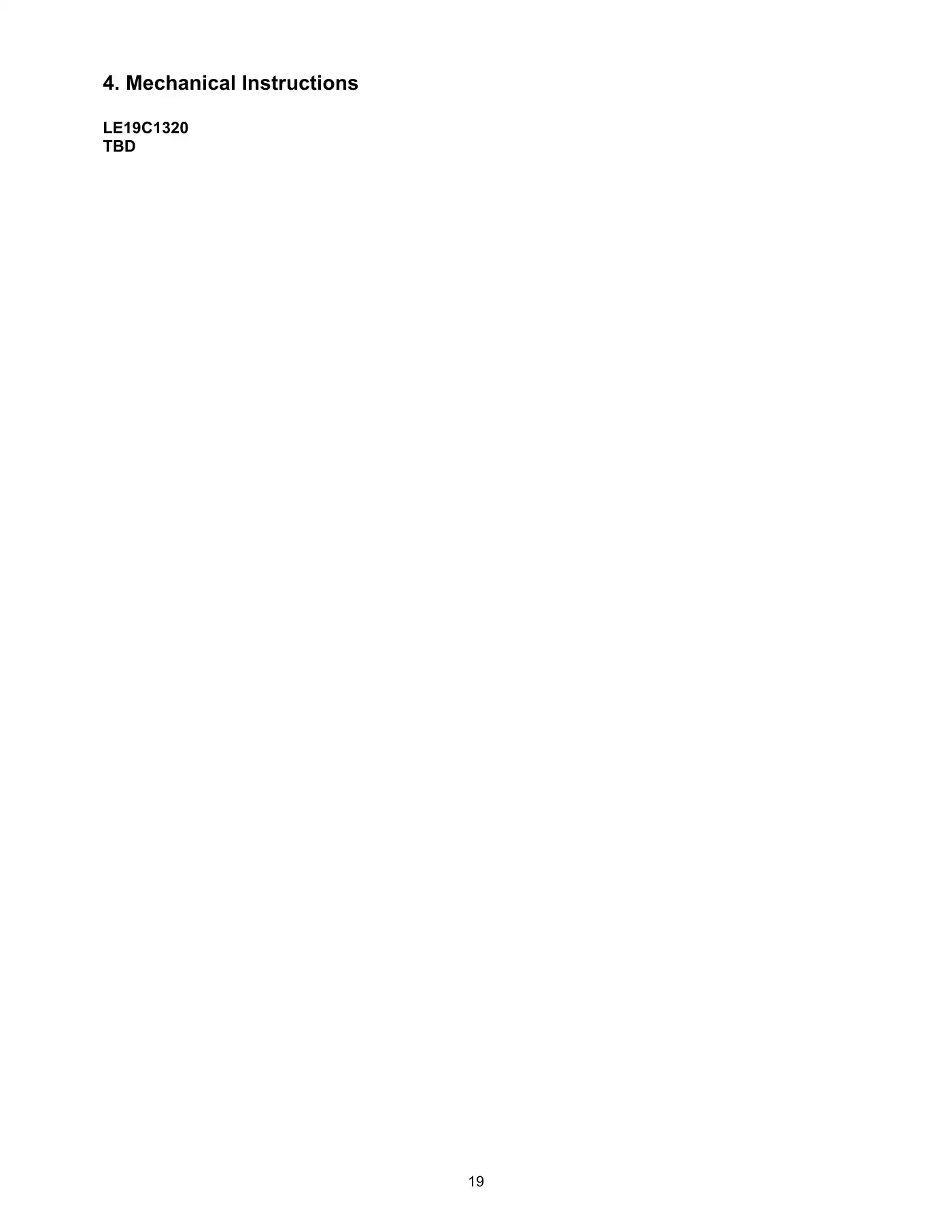 Haier LE19C1320 Service Manual Manual pdf 19 page image