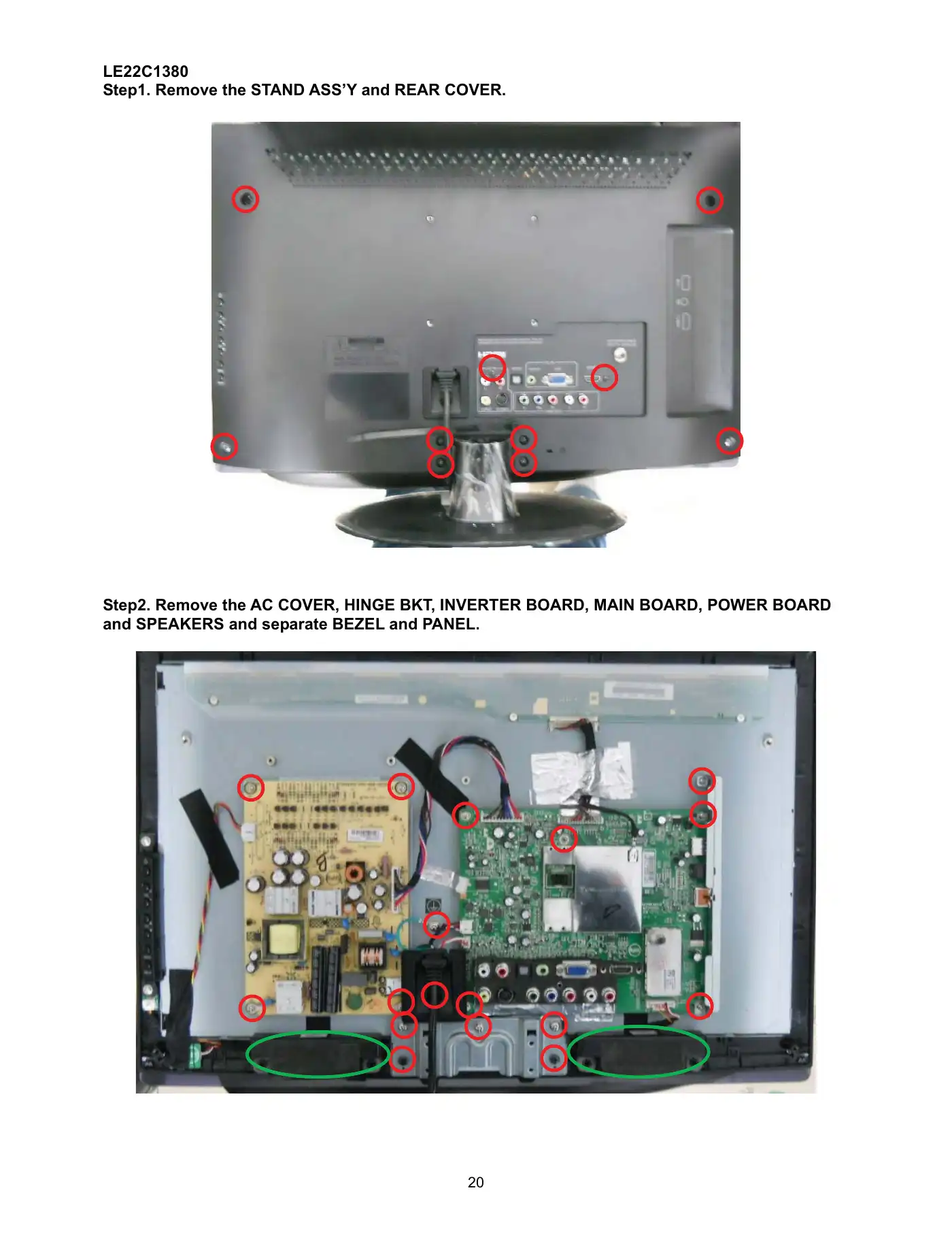Haier LE19C1320 Service Manual Manual pdf 20 page image