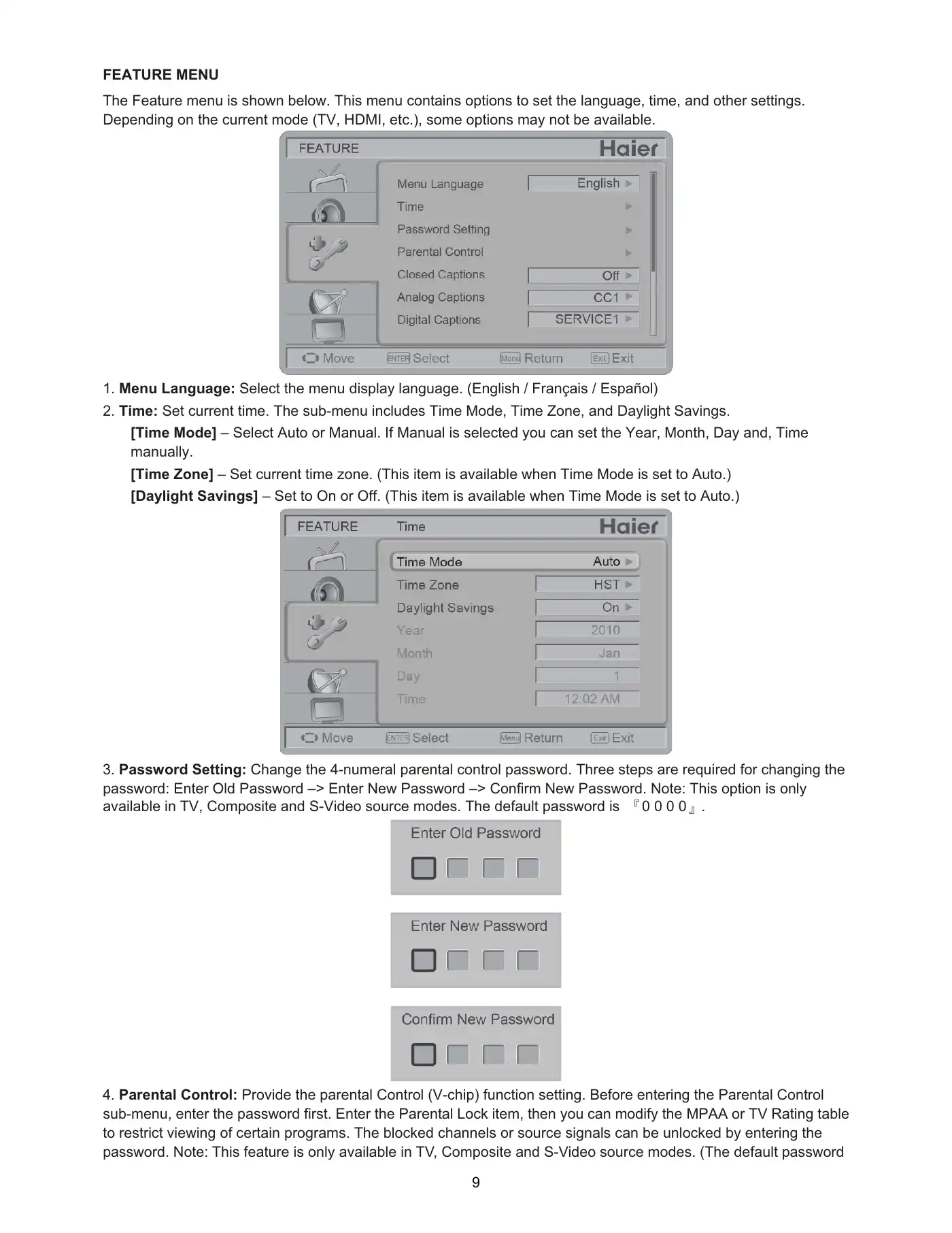 Haier LE19C1320 Service Manual Manual pdf 9 page image
