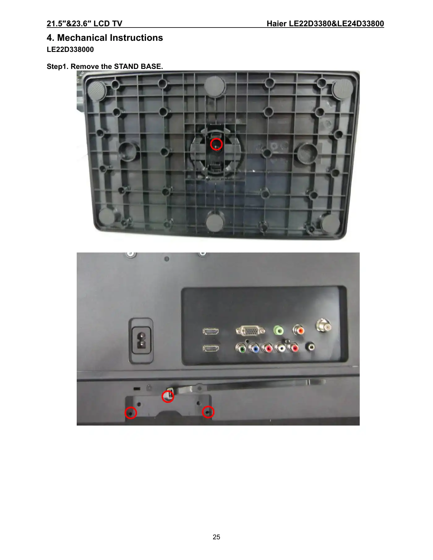 Haier LE24D33800 Service Manual Manual pdf 25 page image