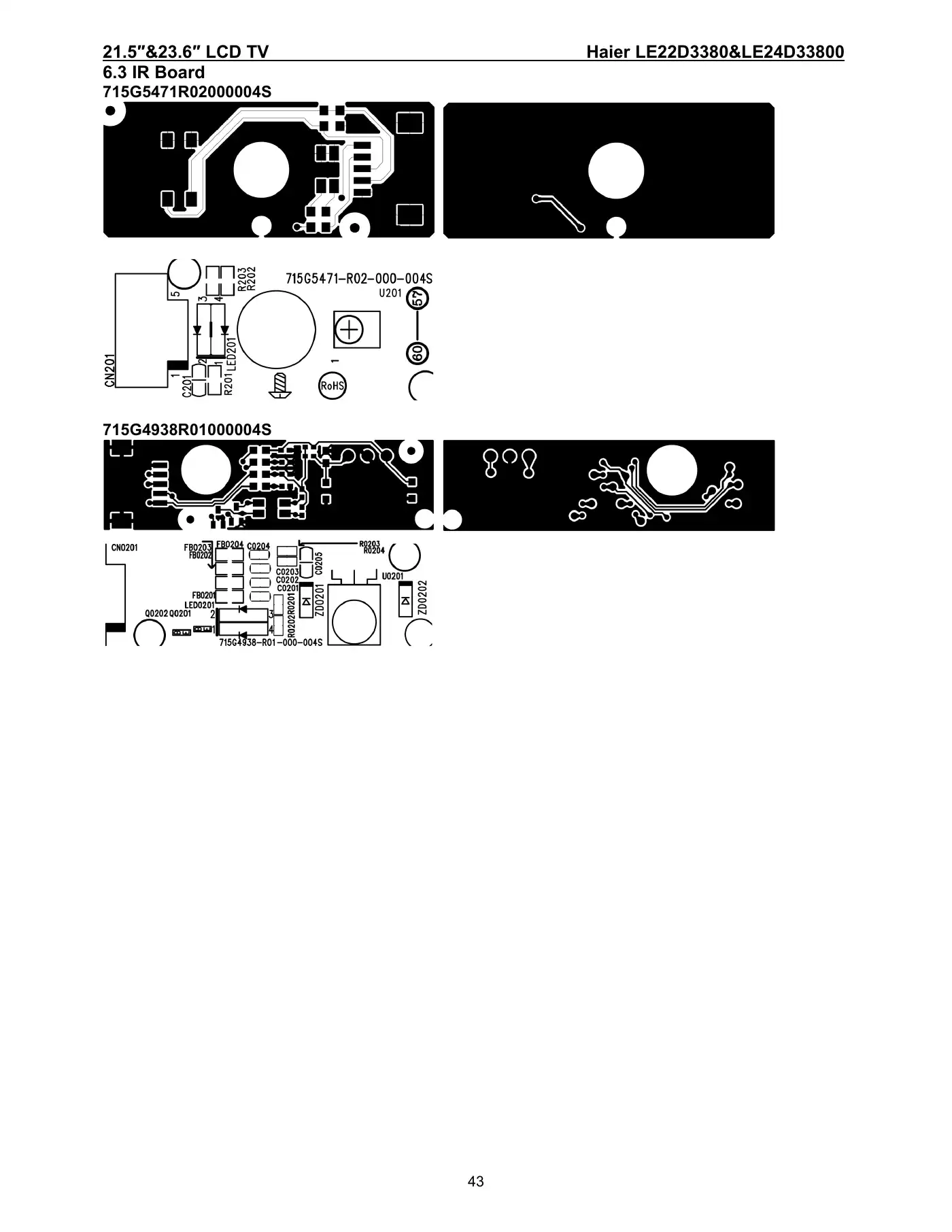 Haier LE24D33800 Service Manual Manual pdf 43 page image