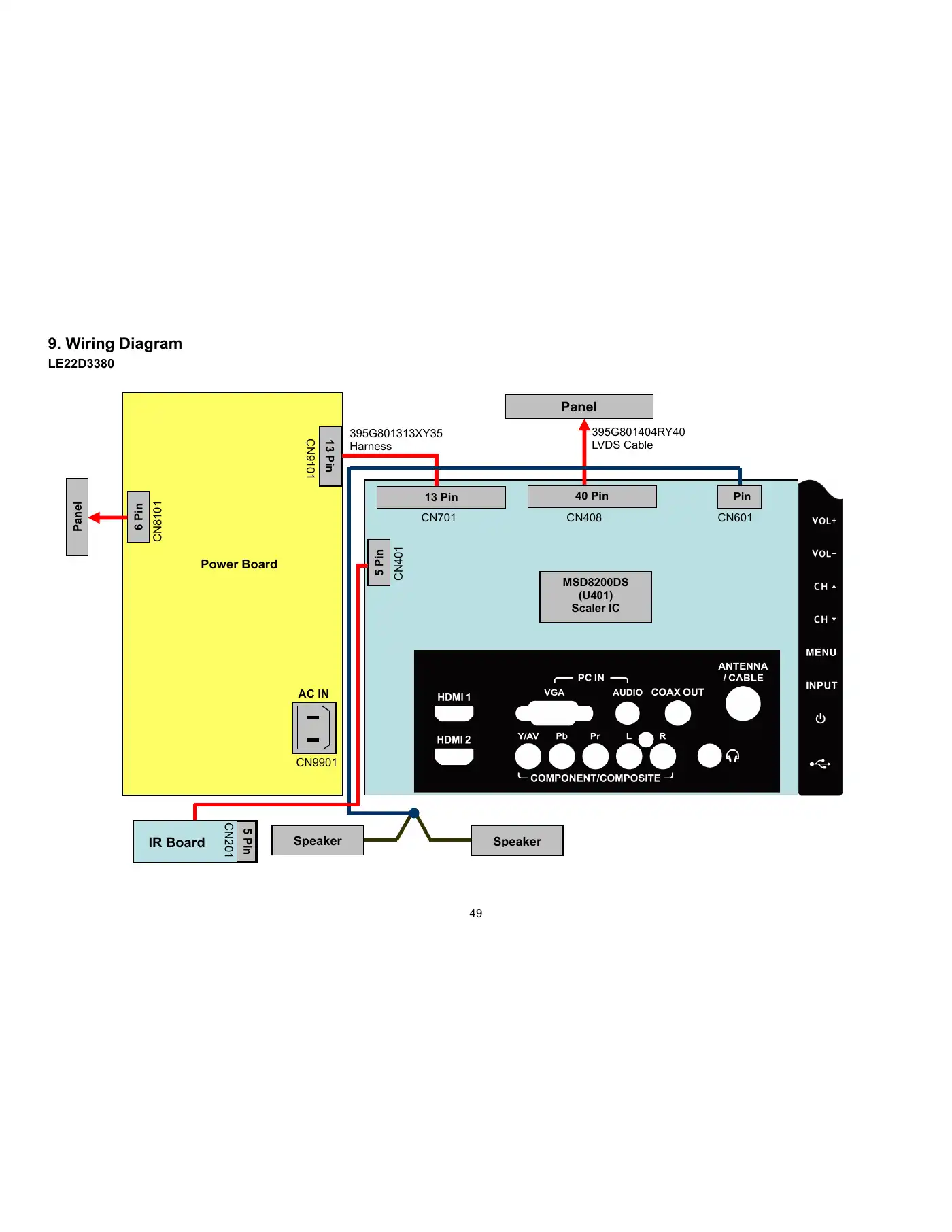 Haier LE24D33800 Service Manual Manual pdf 49 page image