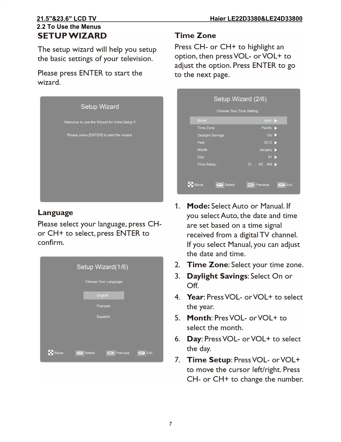 Haier LE24D33800 Service Manual Manual pdf 7 page image