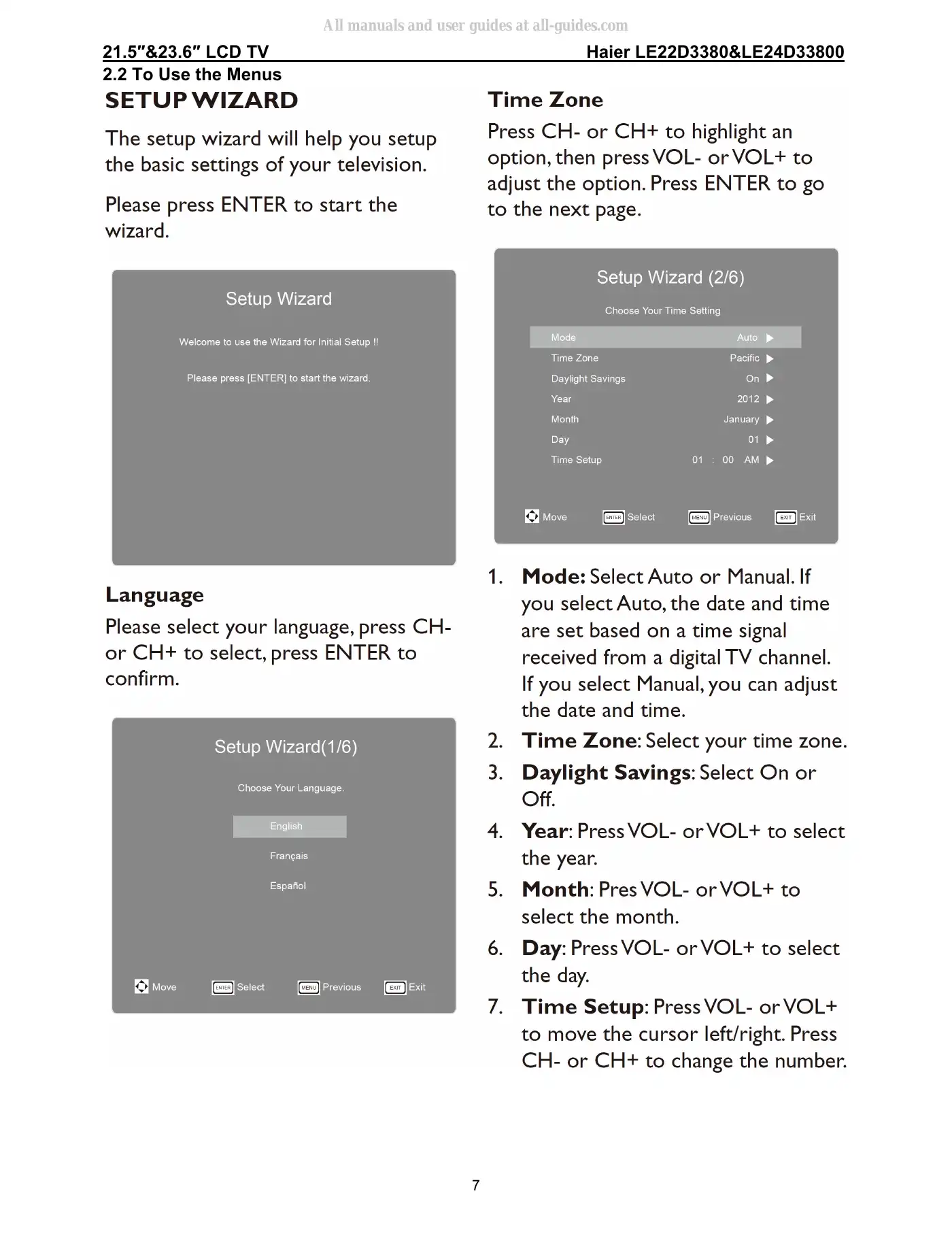 Haier LE22D3380 Service Manual Manual pdf 7 page image