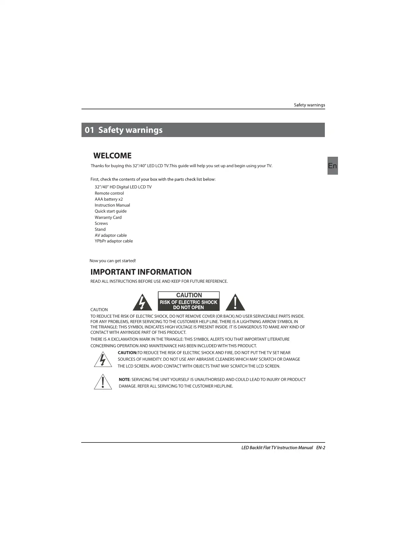Haier LE32B7000C Instruction Manual Manual pdf 3 page image