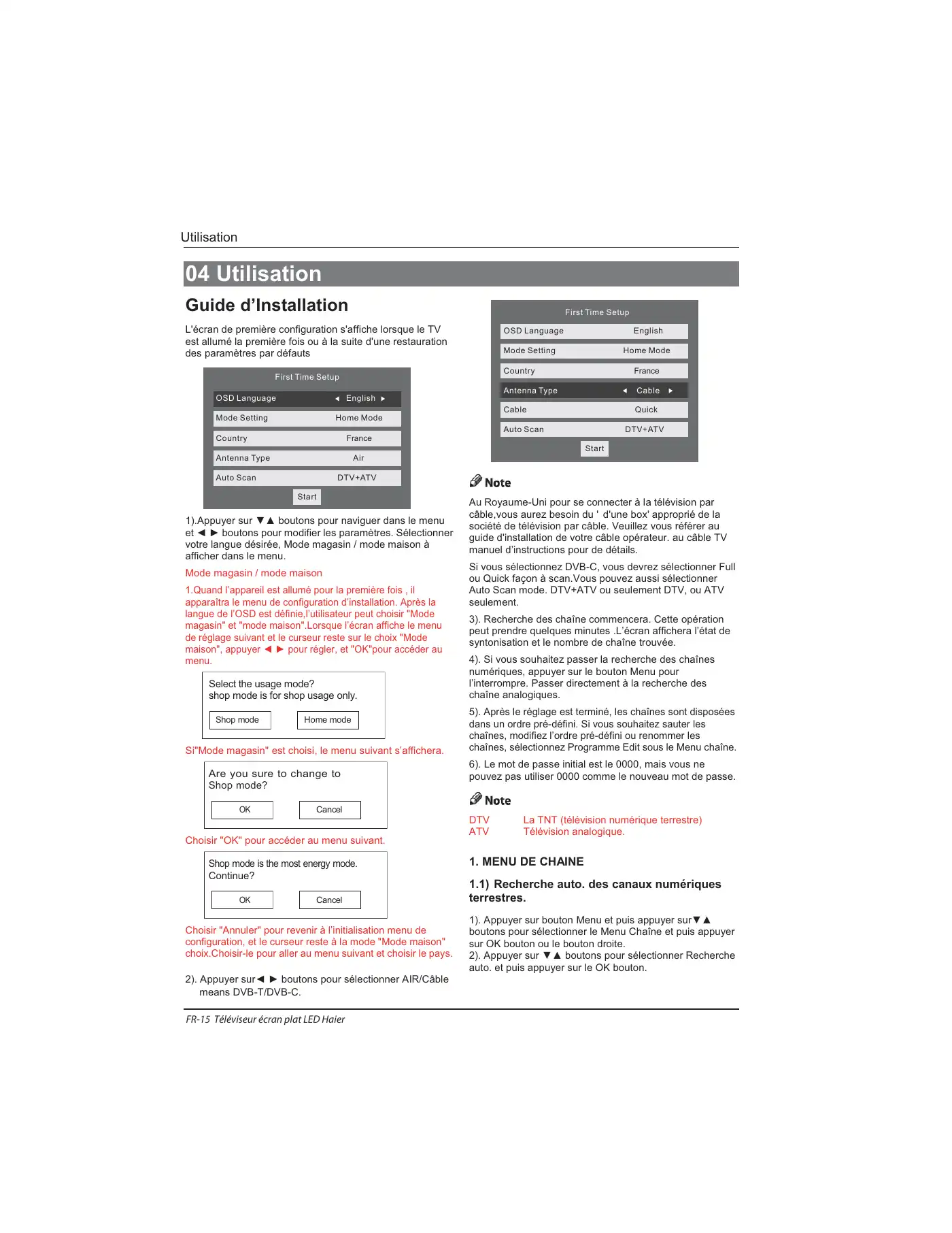 Haier LE32B7000C Instruction Manual Manual pdf 46 page image