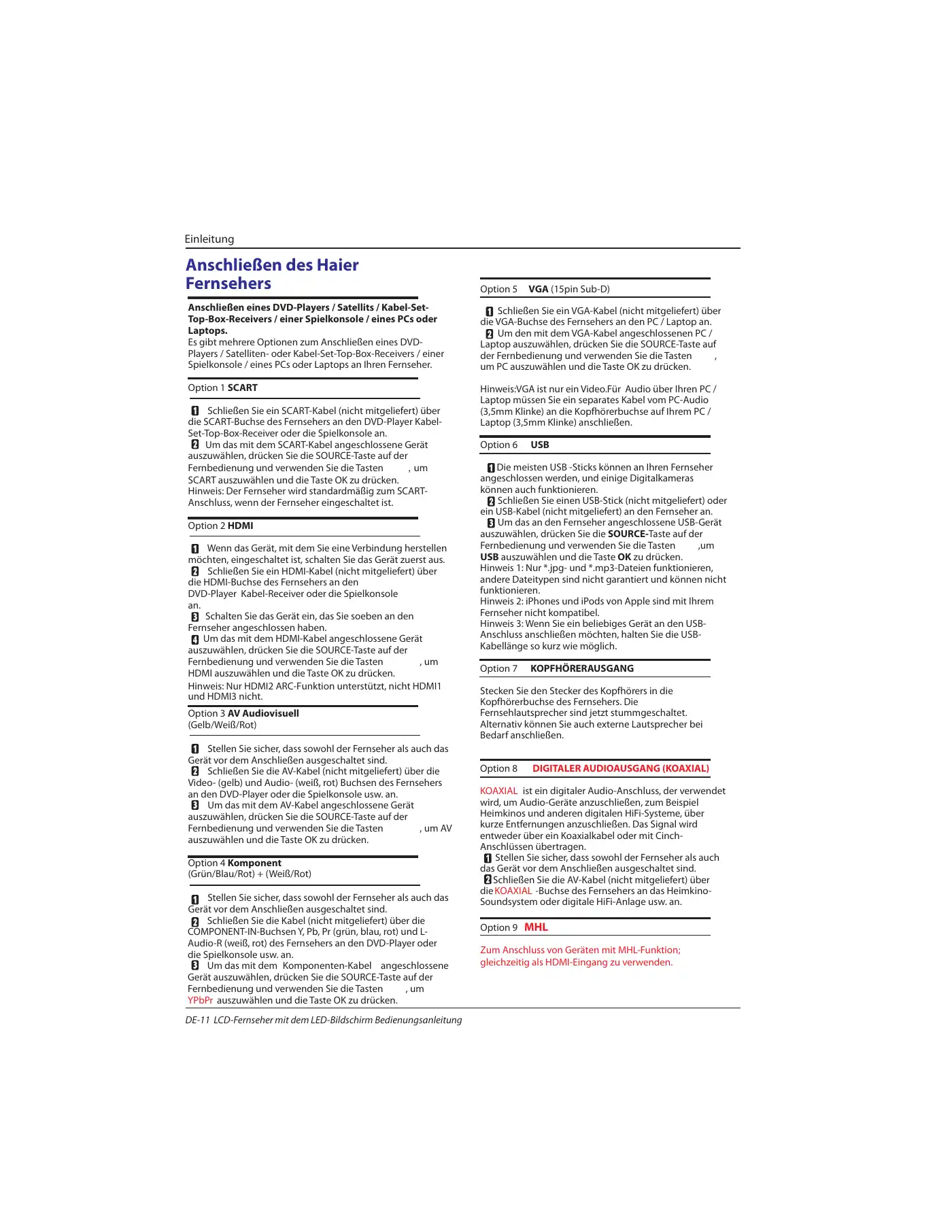 Haier LE32B7000C Instruction Manual Manual pdf 73 page image