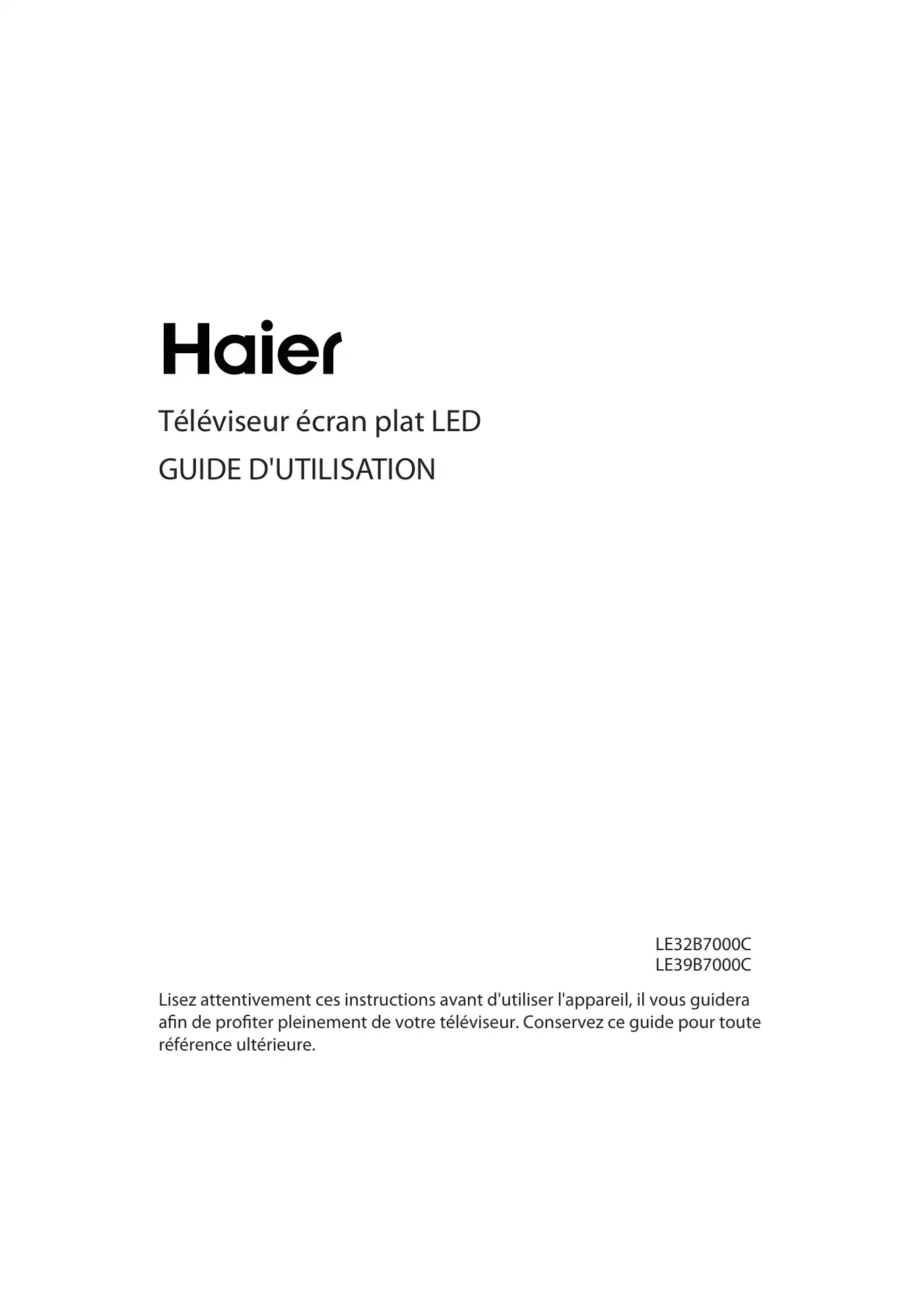 Haier LE39B7000C Instruction Manual Manual pdf 31 page image