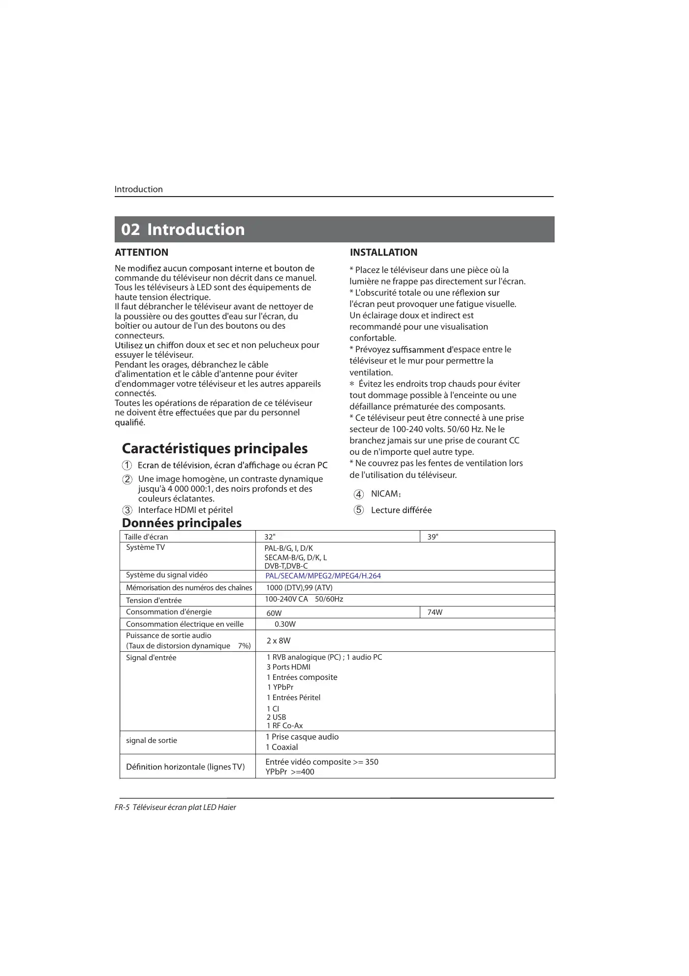 Haier LE39B7000C Instruction Manual Manual pdf 36 page image