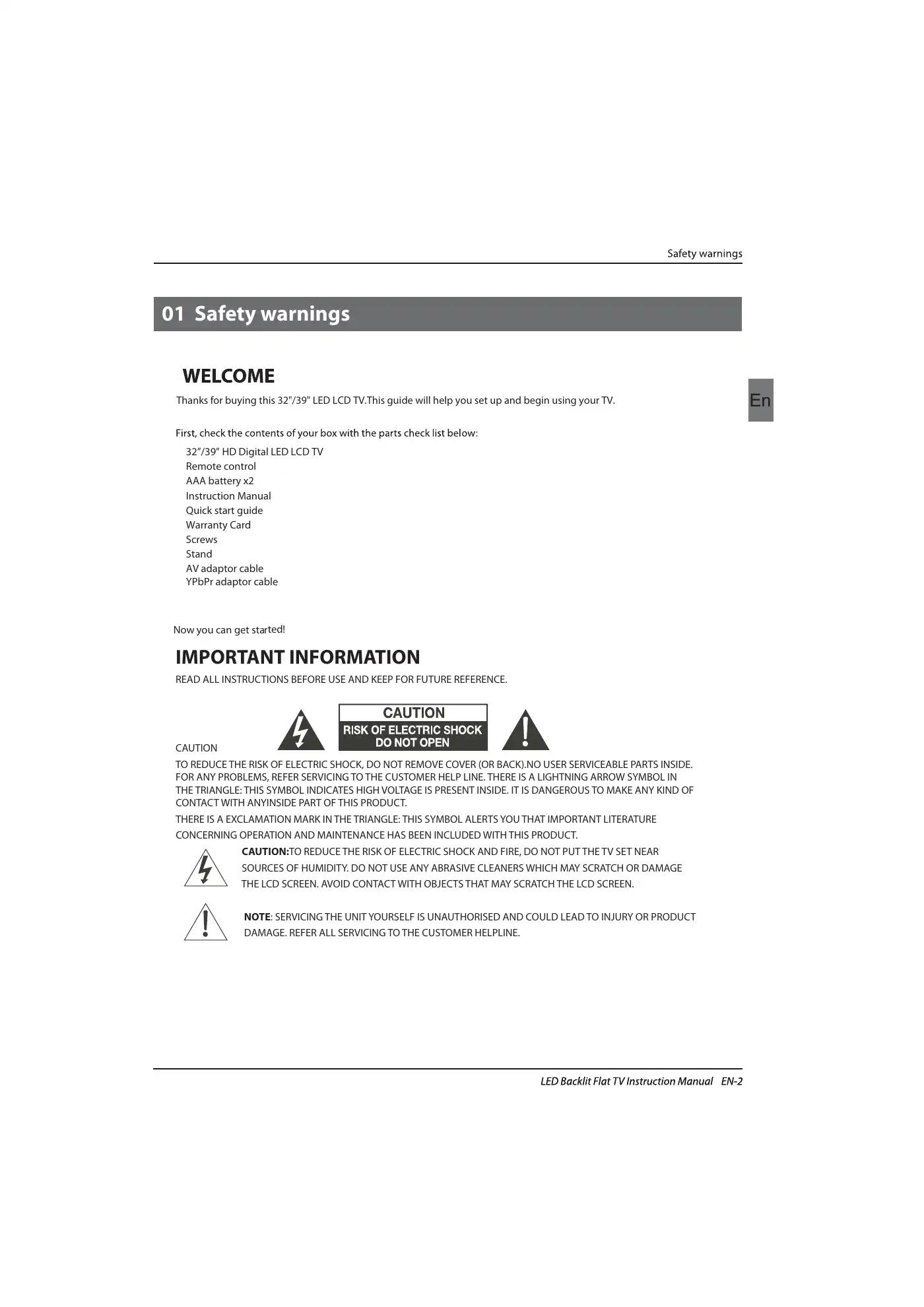 Haier LE39B7000C Instruction Manual Manual pdf 3 page image