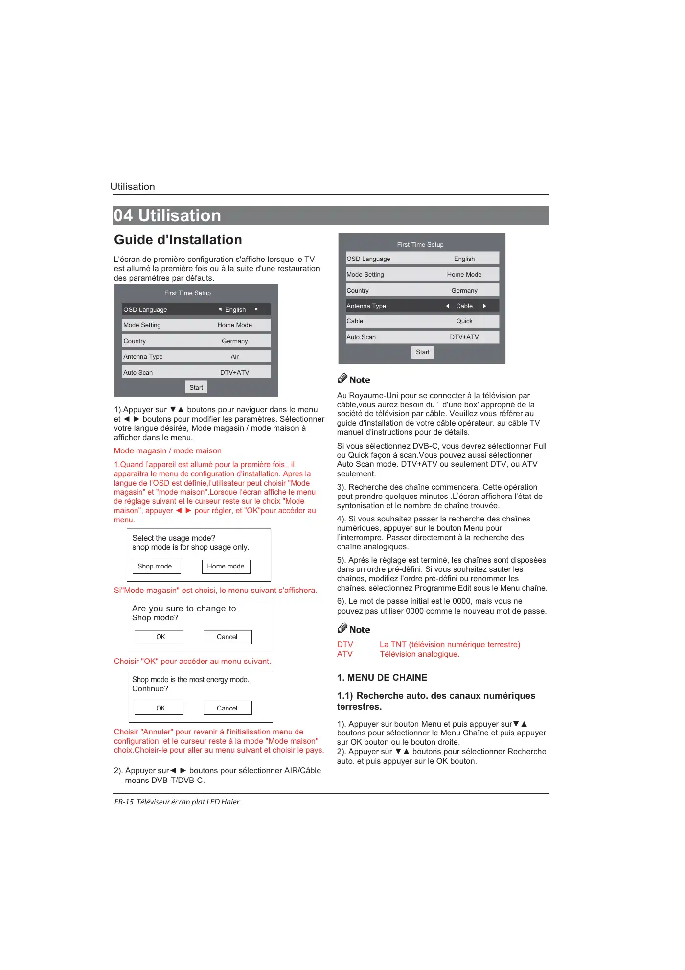 Haier LE39B7000C Instruction Manual Manual pdf 46 page image