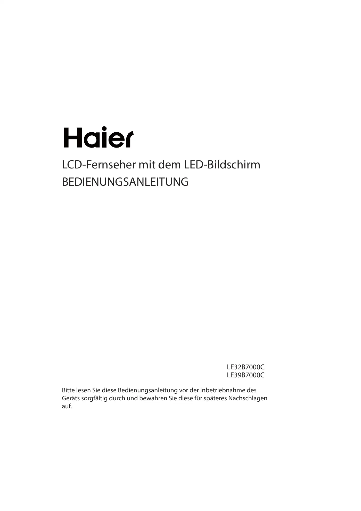 Haier LE39B7000C Instruction Manual Manual pdf 62 page image
