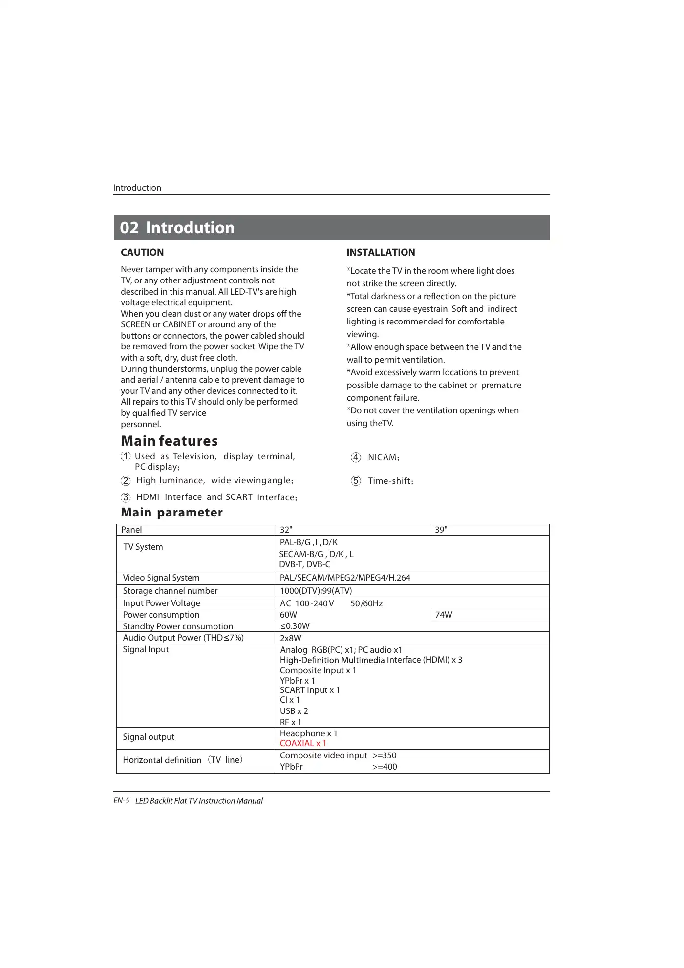 Haier LE39B7000C Instruction Manual Manual pdf 6 page image