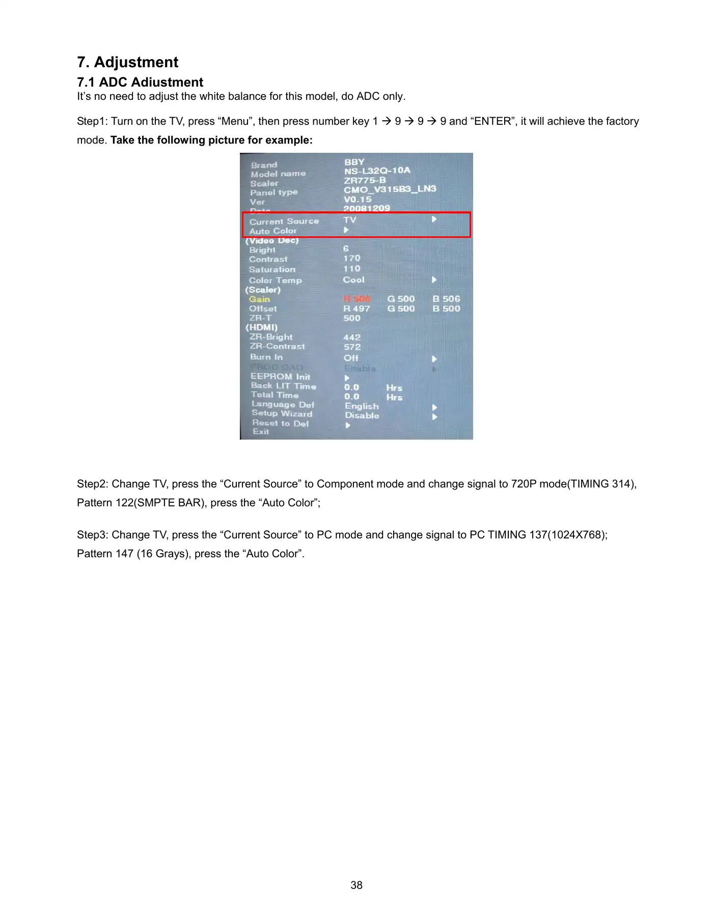 Haier LE32C13200 Service Manual Manual pdf 37 page image