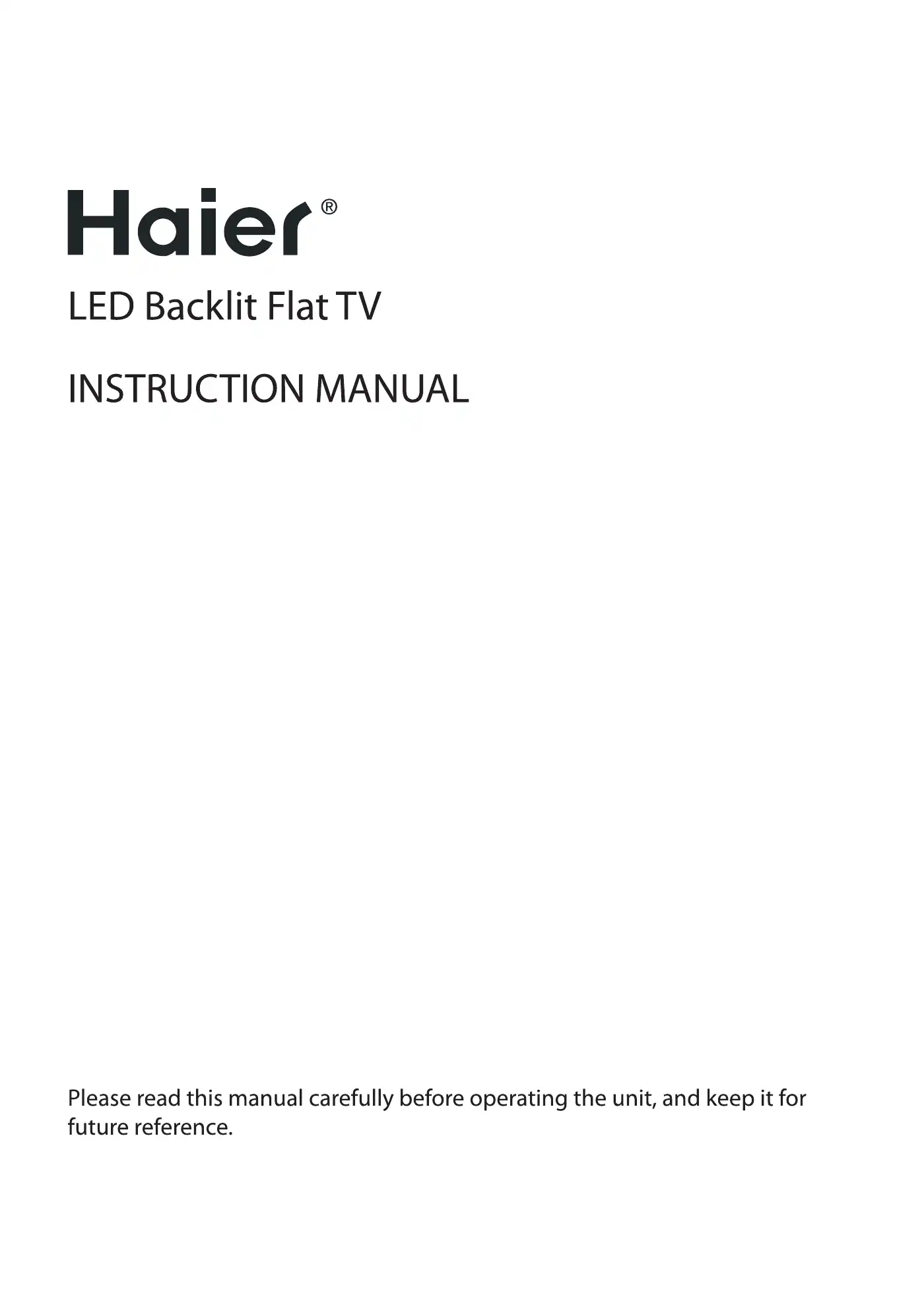 Haier LE32G610CF Instruction Manual Manual pdf 1 page image