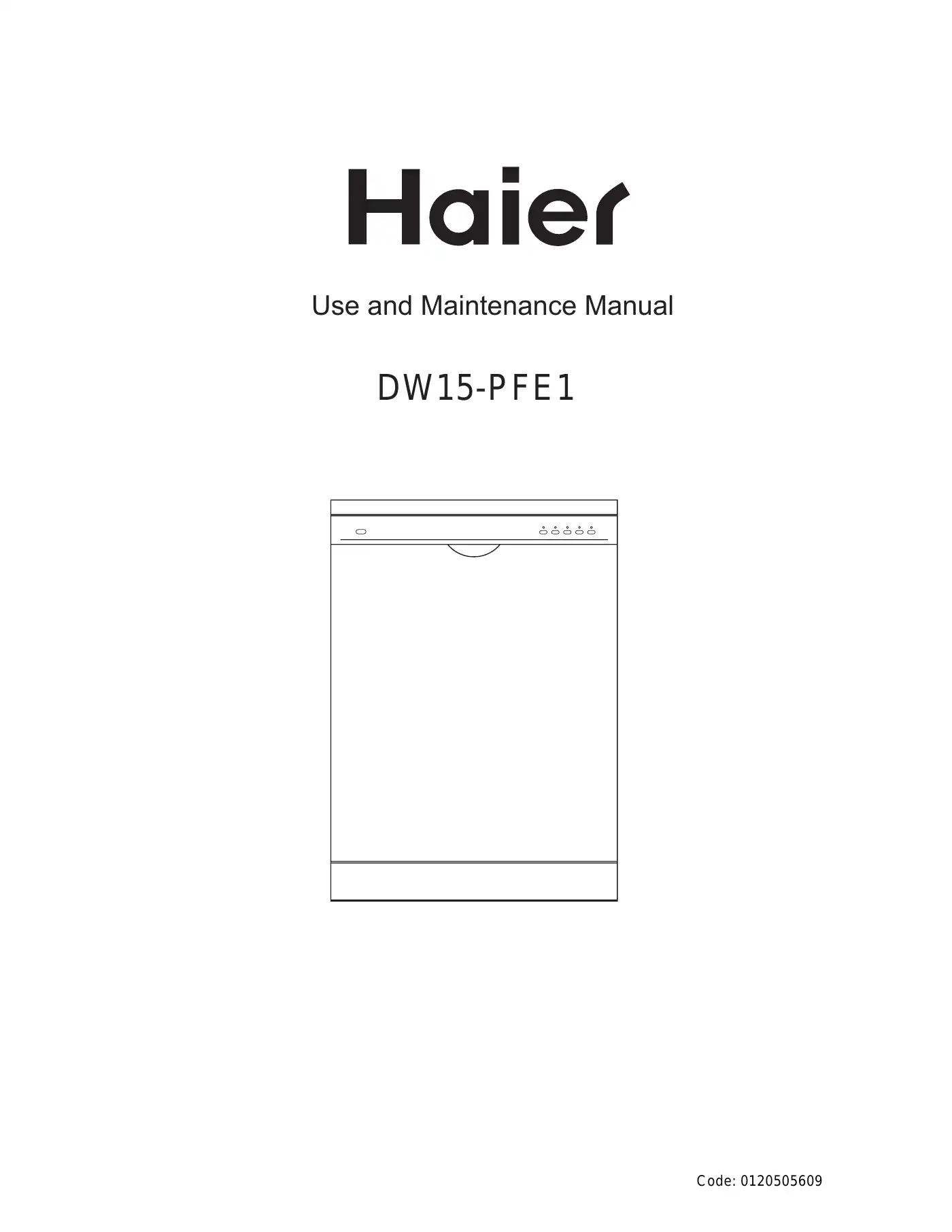 Haier 120505609 Use And Maintenance Manual Manual pdf 1 page image