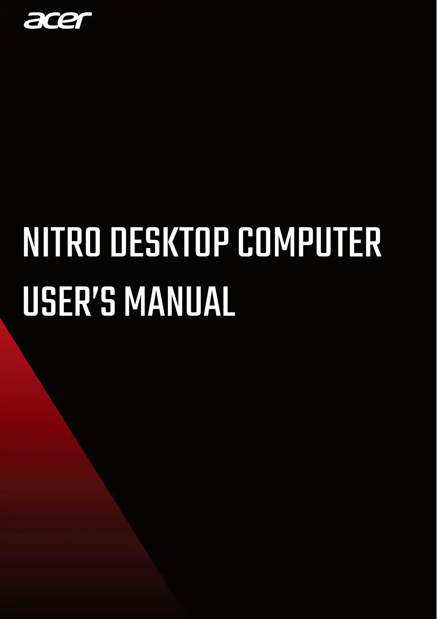 Acer Nitro N50-620 User Manual Manual pdf 1 page image