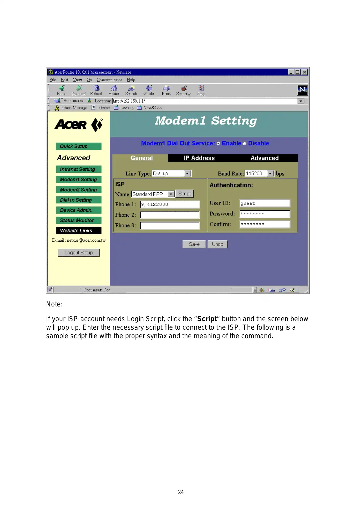 Acer 101/201 User Manual Manual pdf 24 page image