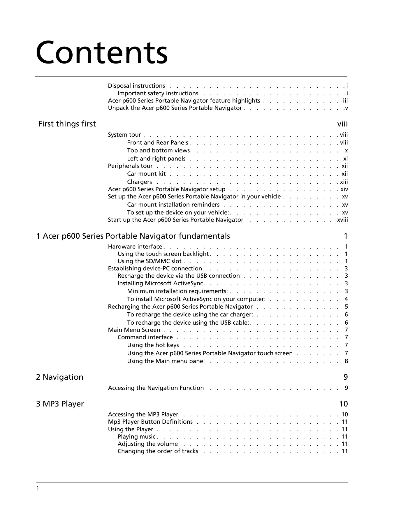 Acer P600 Series User Manual Manual pdf 22 page image
