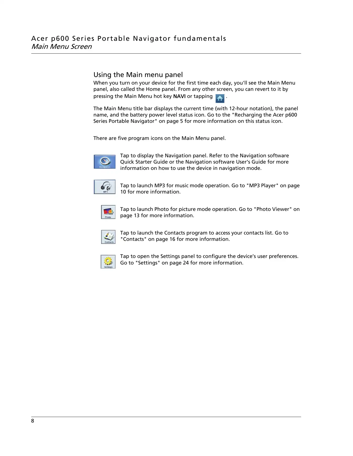 Acer P600 Series User Manual Manual pdf 32 page image
