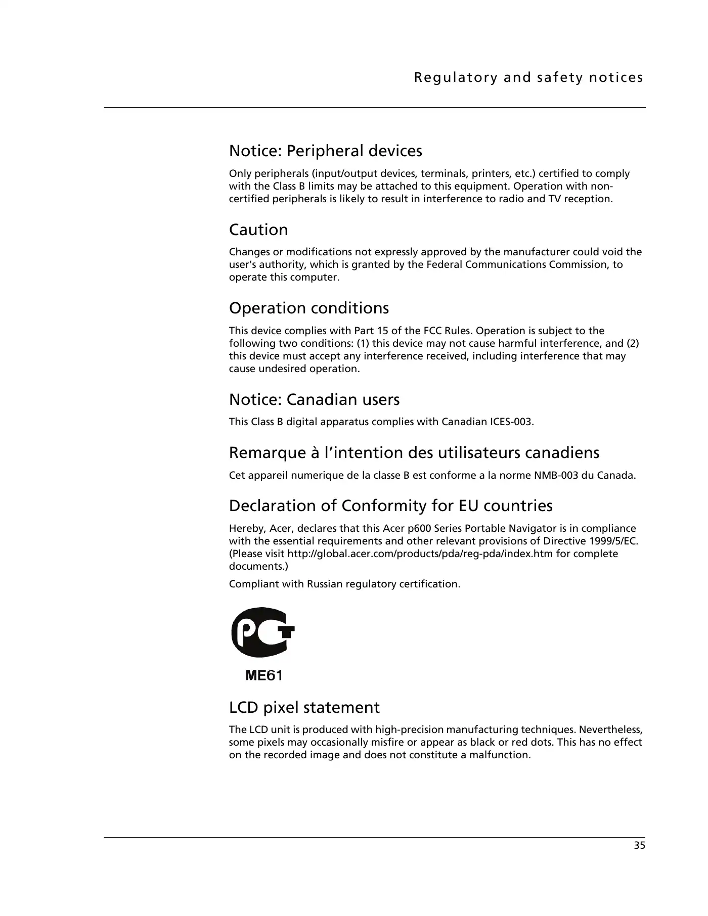 Acer P600 Series User Manual Manual pdf 59 page image
