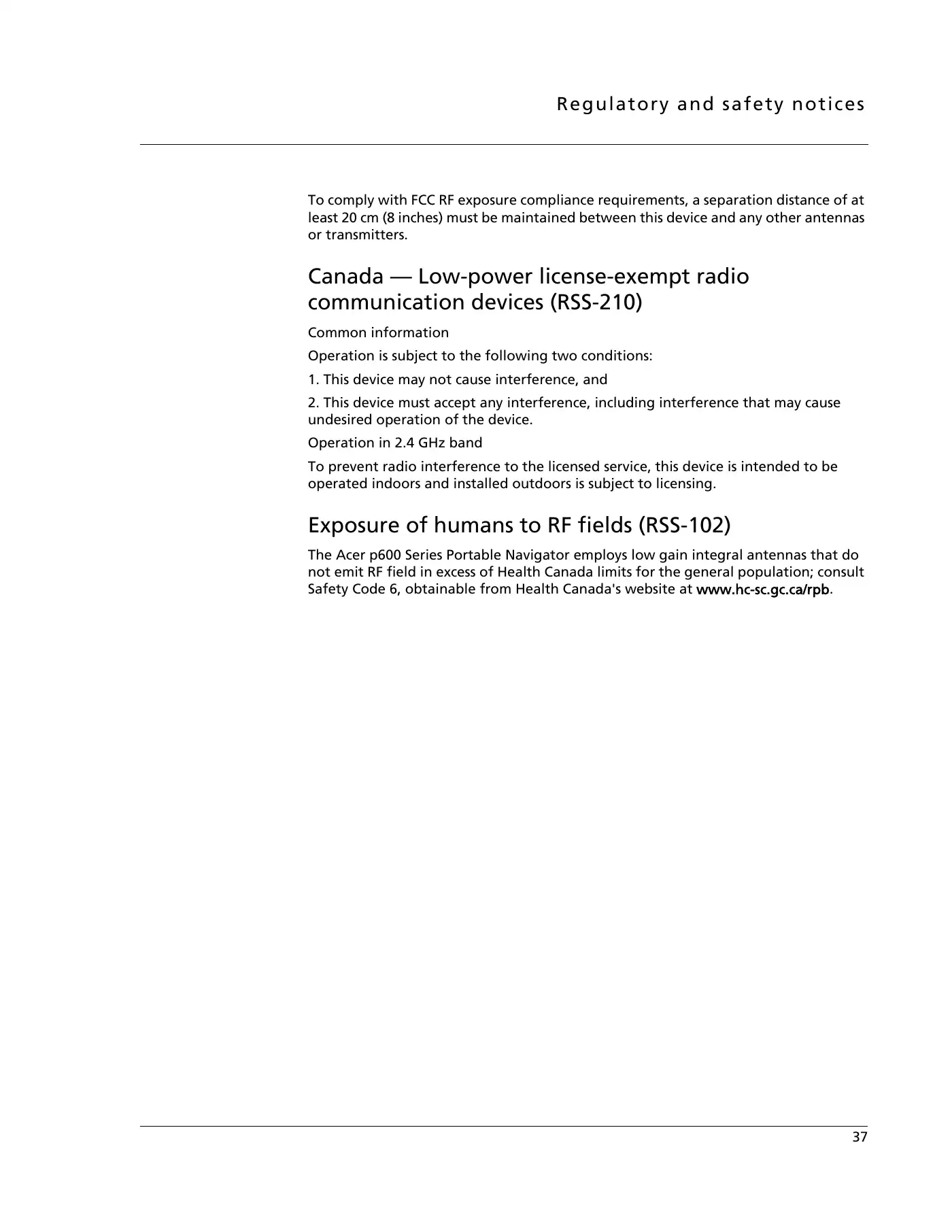 Acer P600 Series User Manual Manual pdf 61 page image